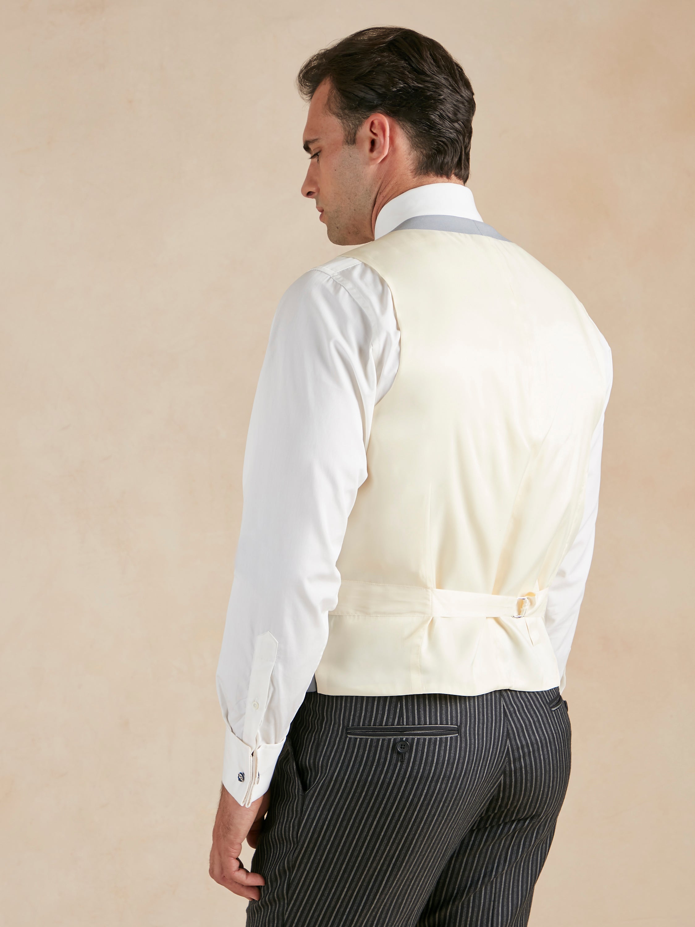 Single Breasted Wool Waistcoat - Grey