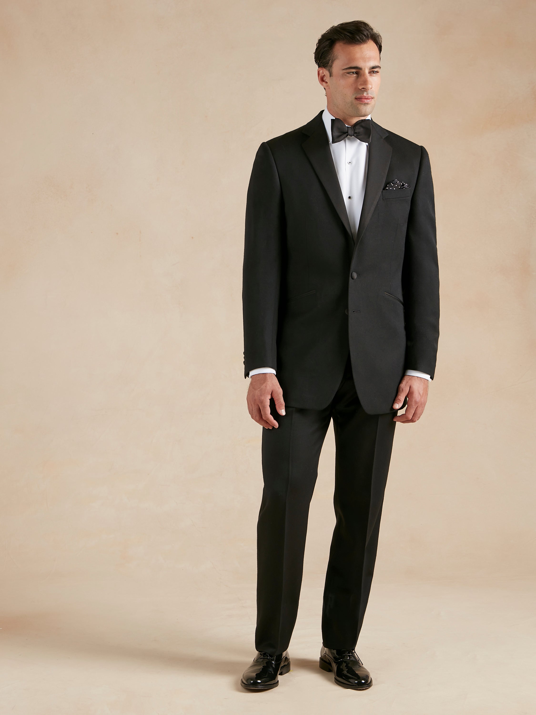 Dinner Suit Hire - Single Breasted Jacket, Trousers, Shirt & Bow Tie