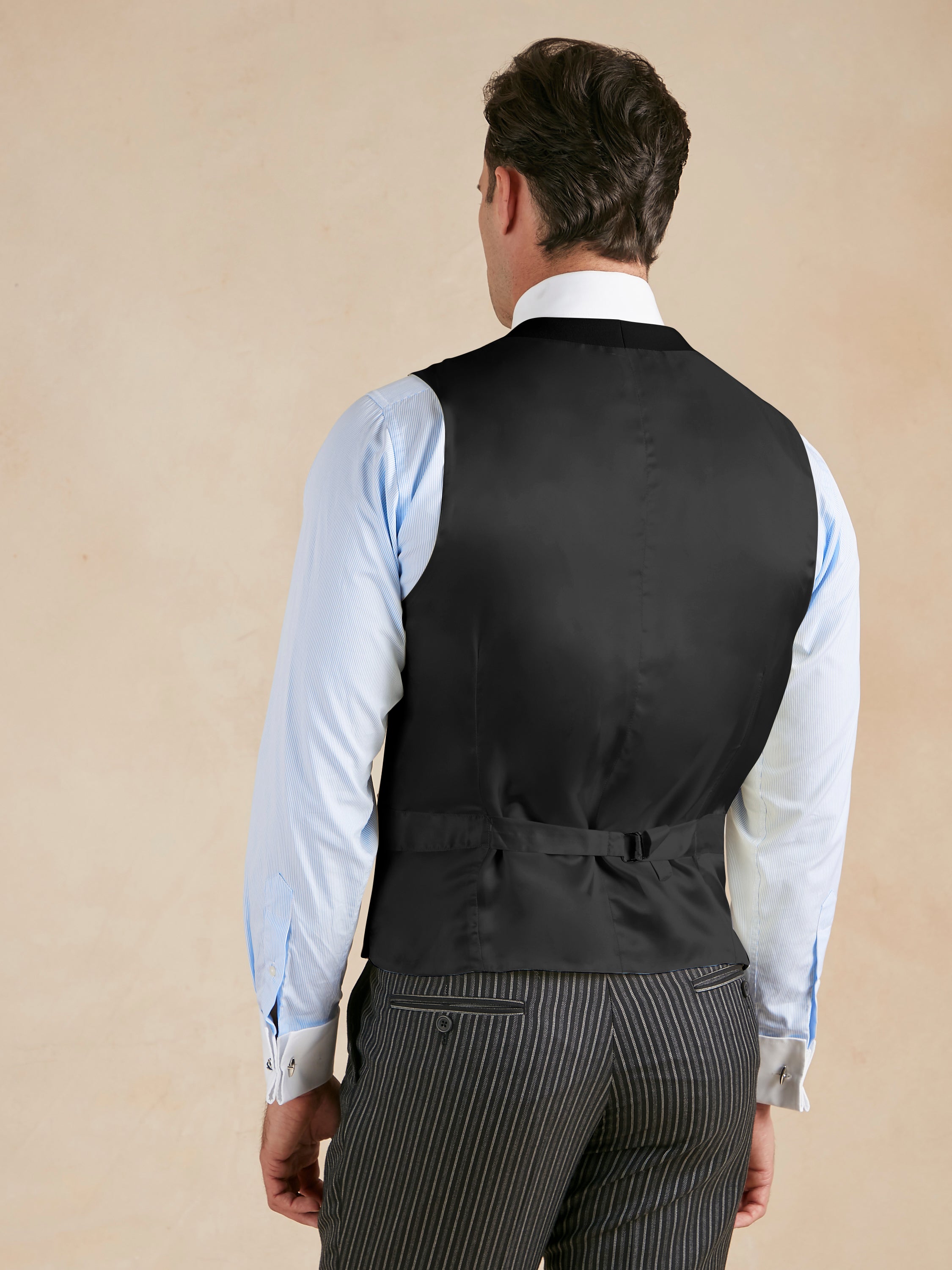 Single Breasted Morning Waistcoat - Black