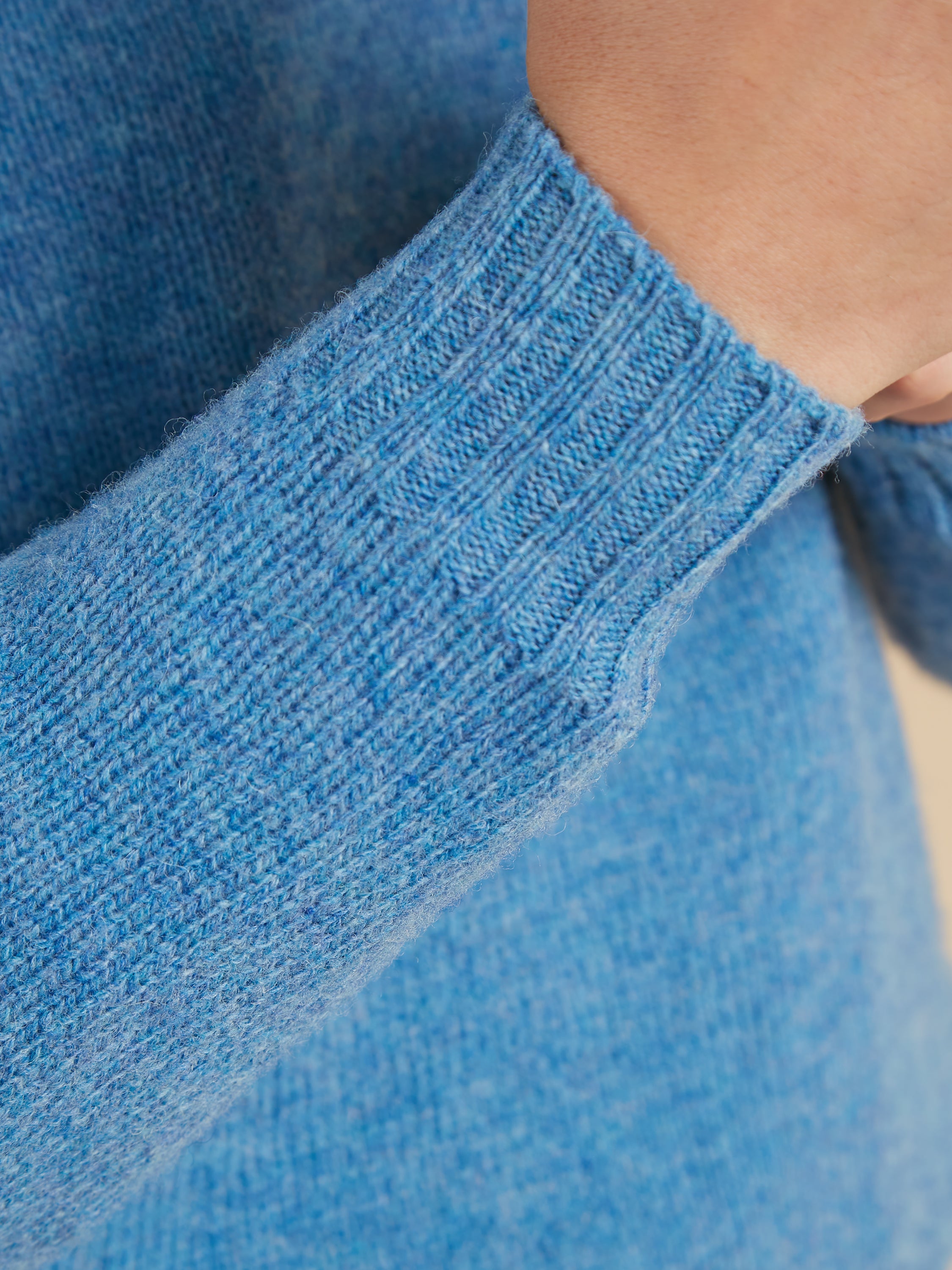 Shetland Crew Neck Jumper - Cornflower Blue