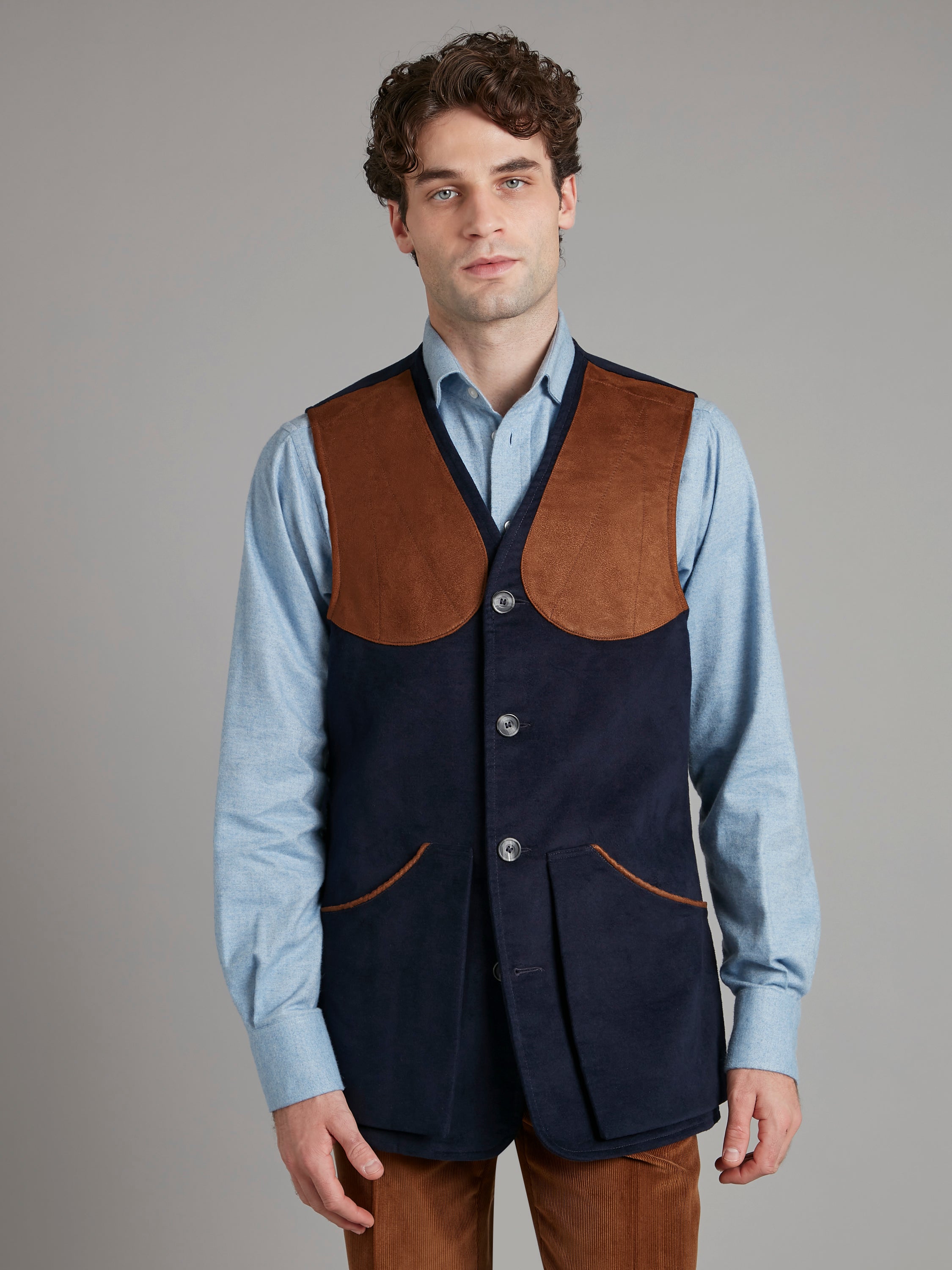 Shooting Vest - Moleskin Navy