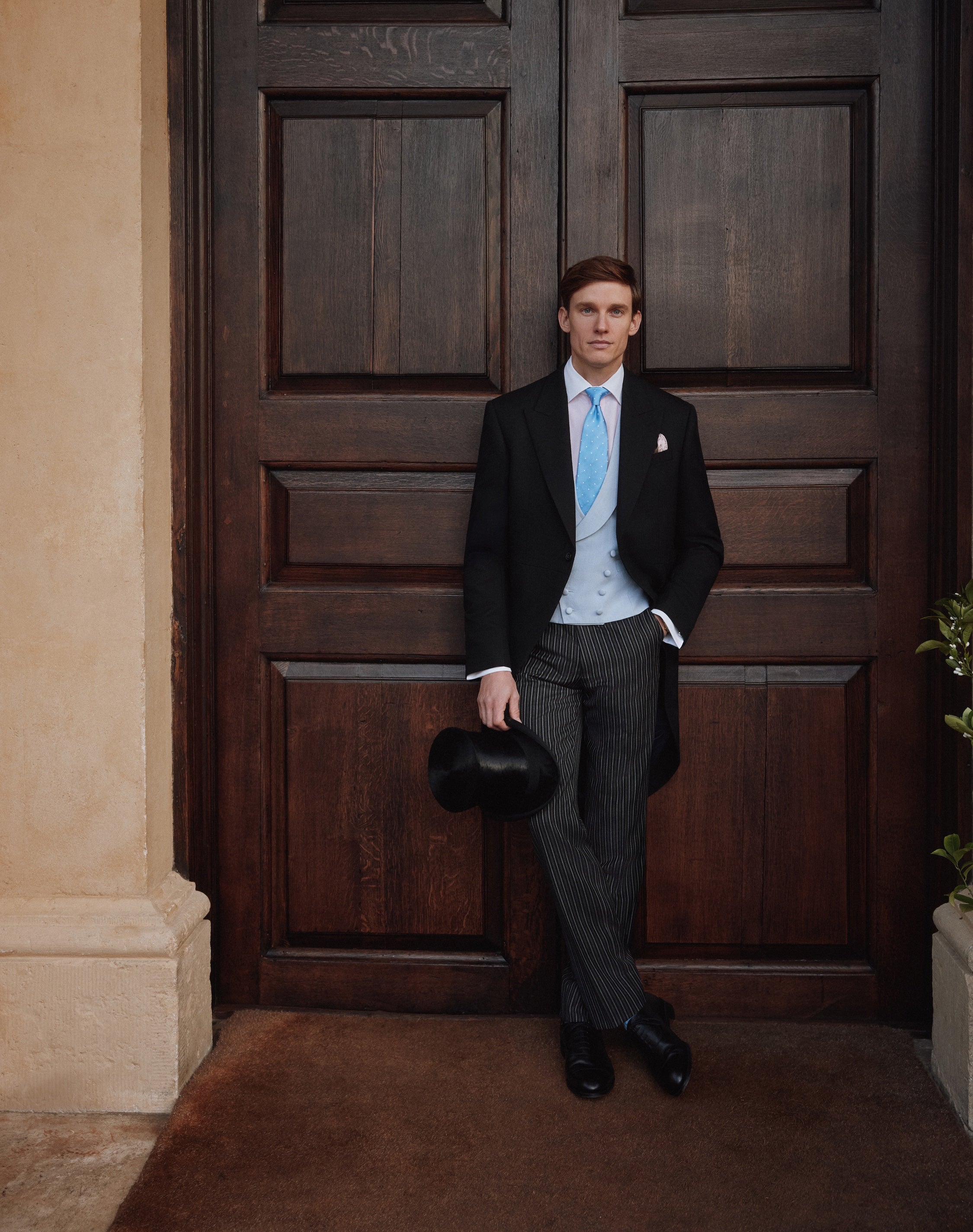 Herringbone Morning Coat - Black