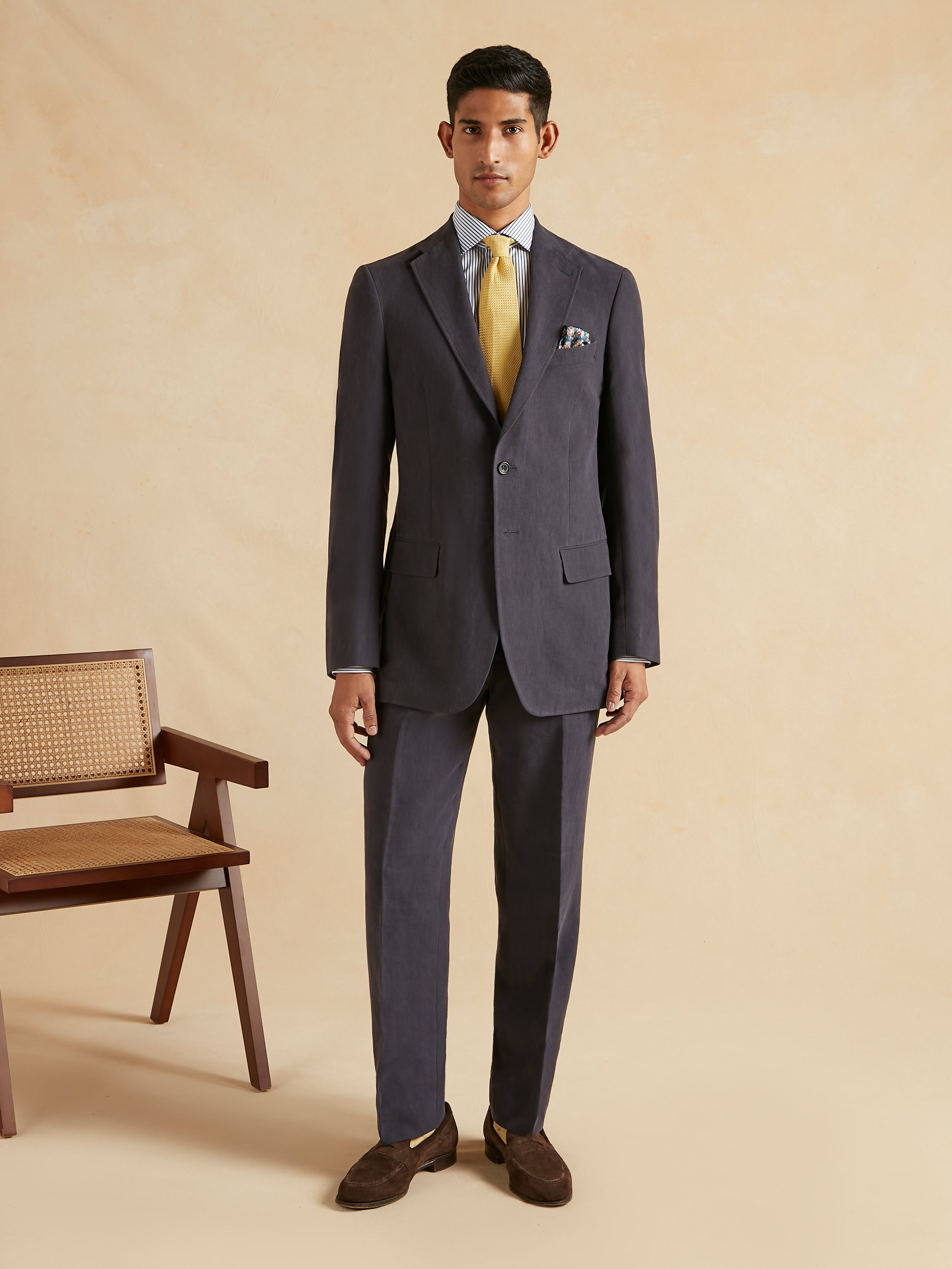 Supercycle - Single Breasted Jacket Italian Linen - Navy