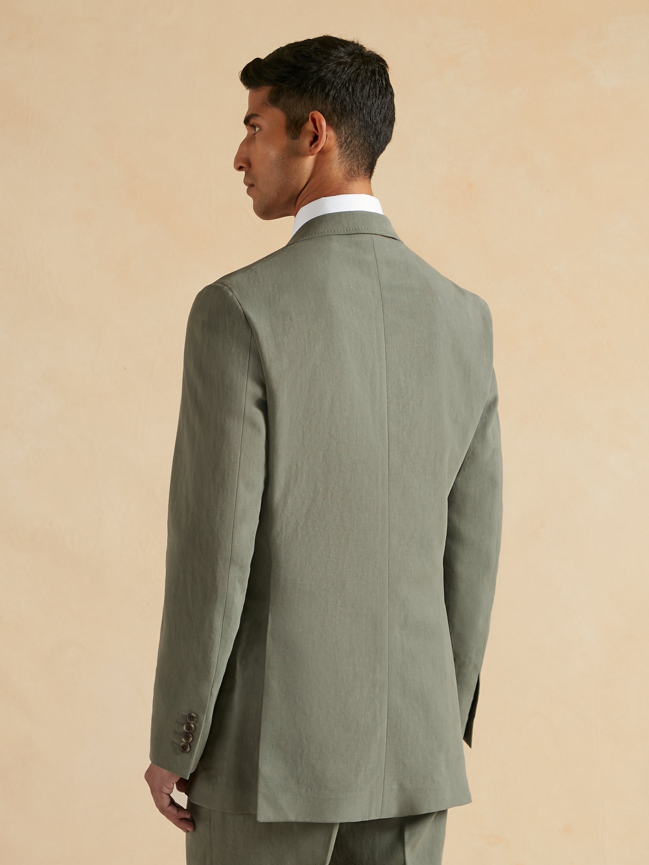 Supercycle - Single Breasted Jacket Italian Linen - Sage Green
