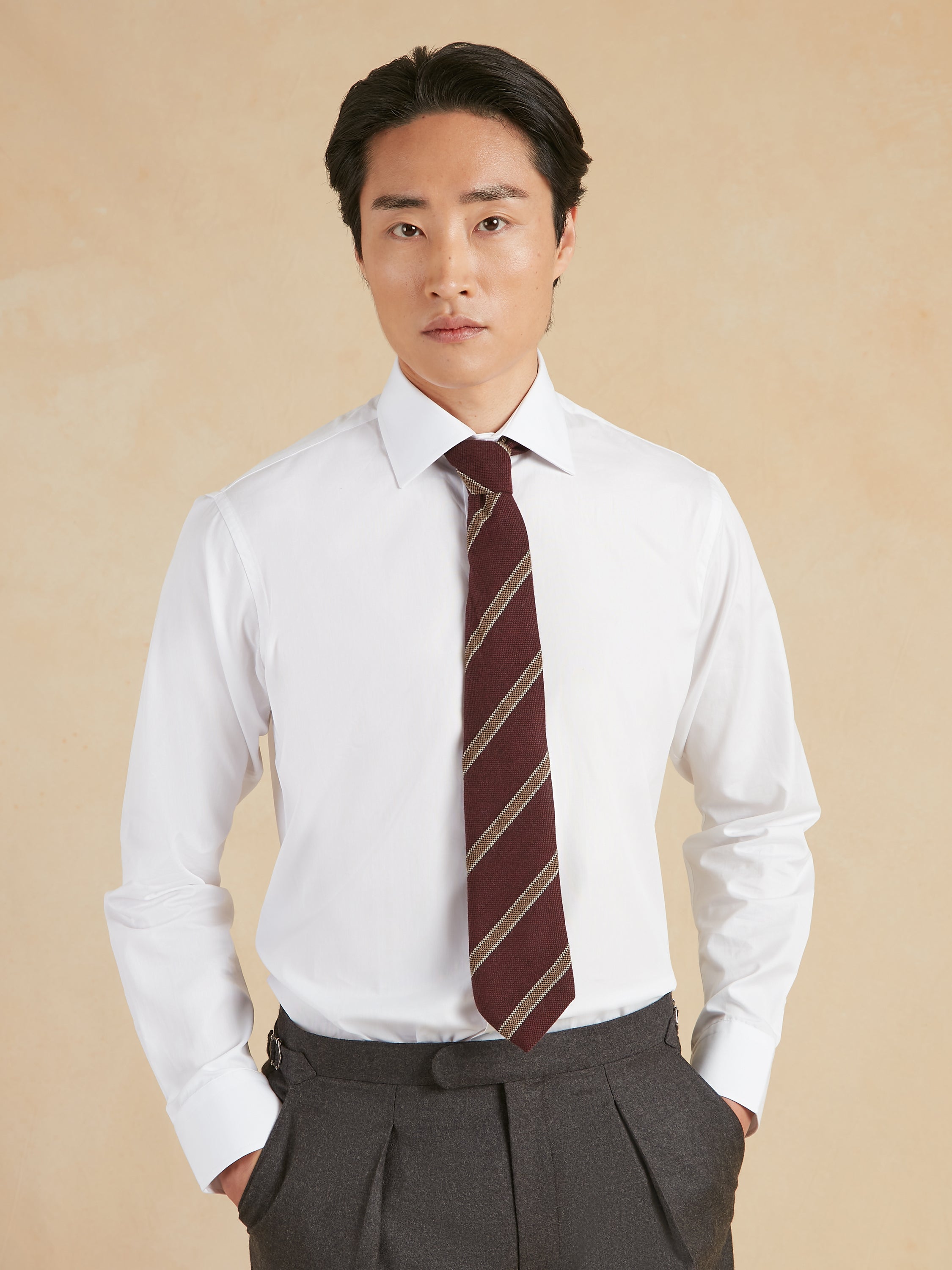 Single Cuff City Shirt, Poplin - White