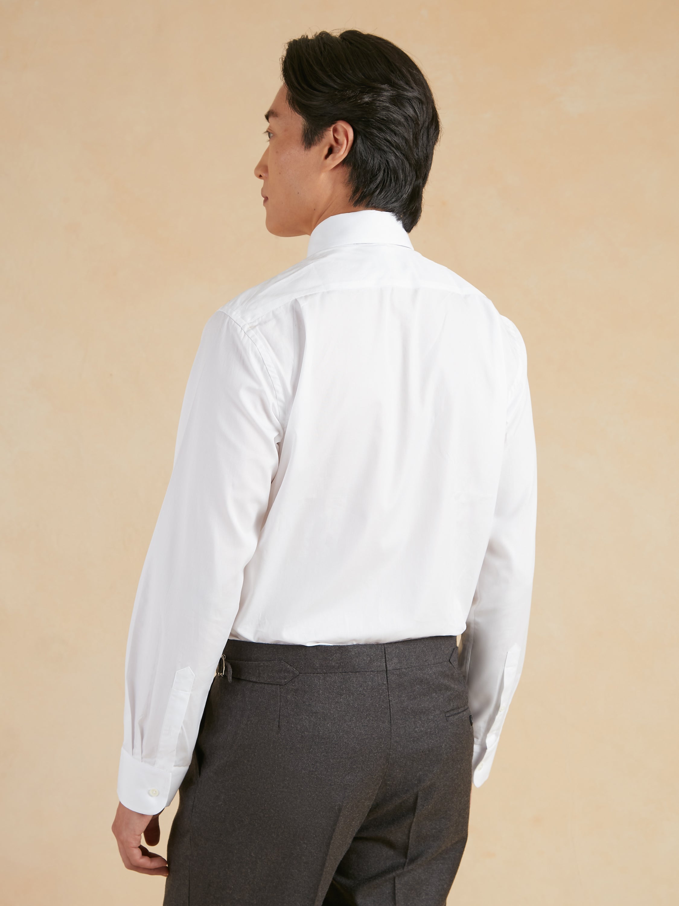 Single Cuff City Shirt, Poplin - White