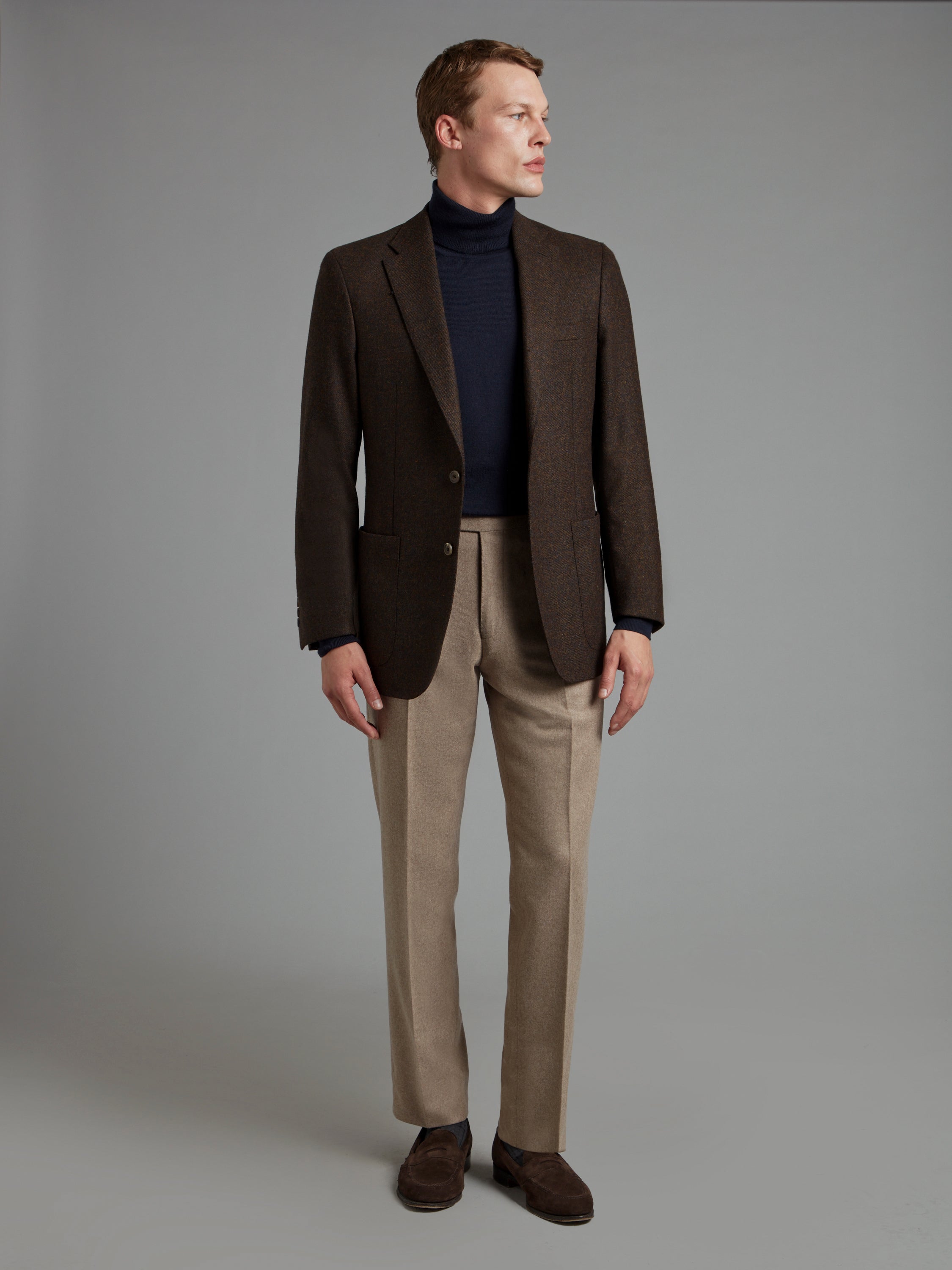 Sloane Exclusive Jacket - Mid Weight Brown Wool