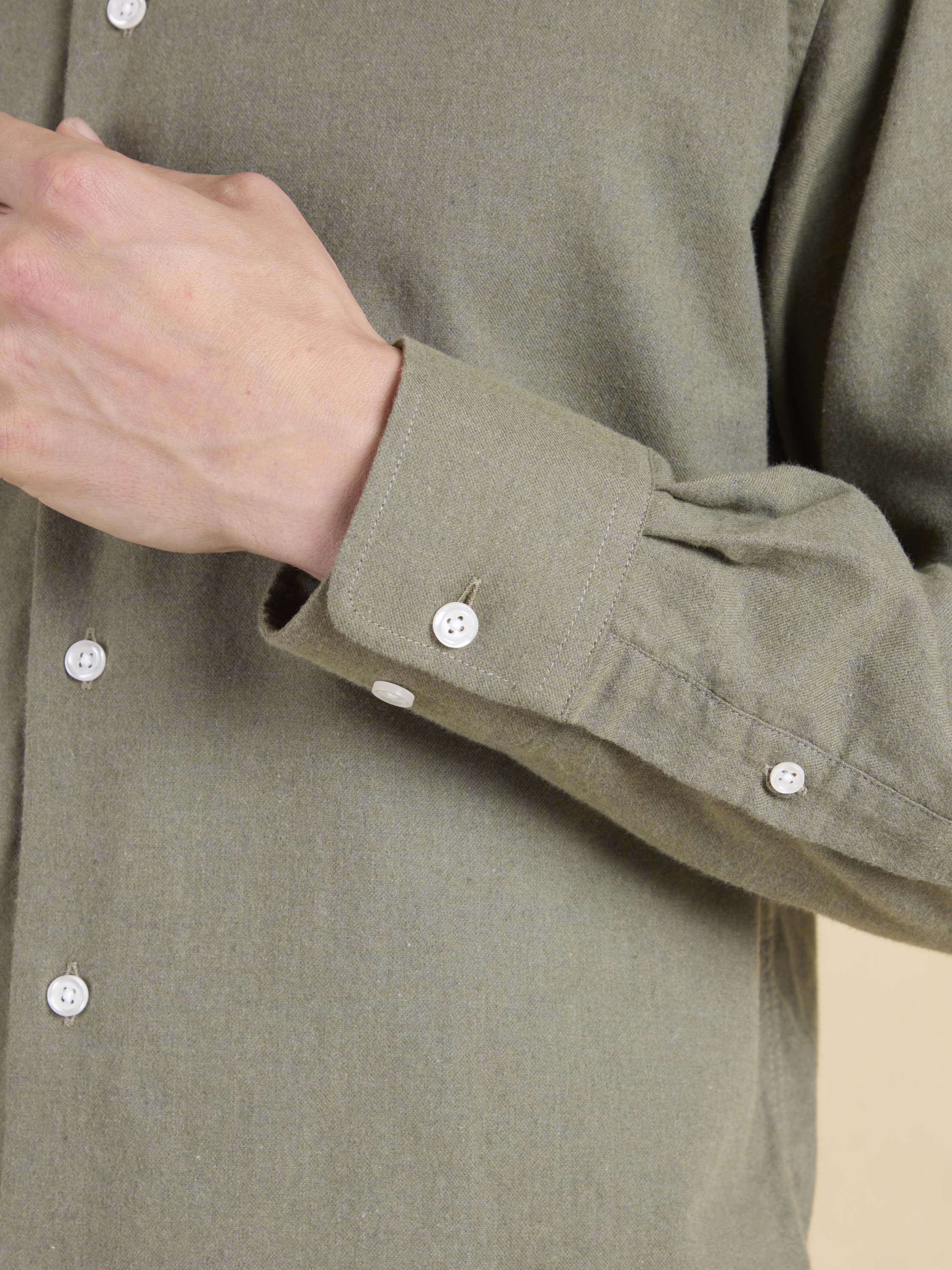 Sloane Shirt - Grass Green Ultra Soft Brushed Cotton