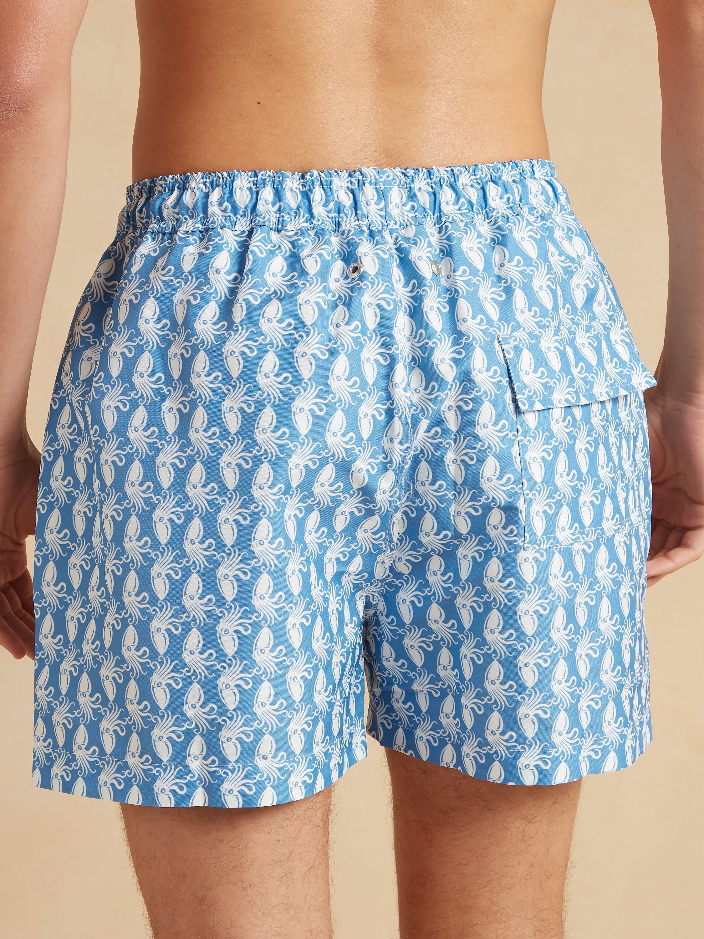 Swimming Shorts - Blue/White Cuttlefish