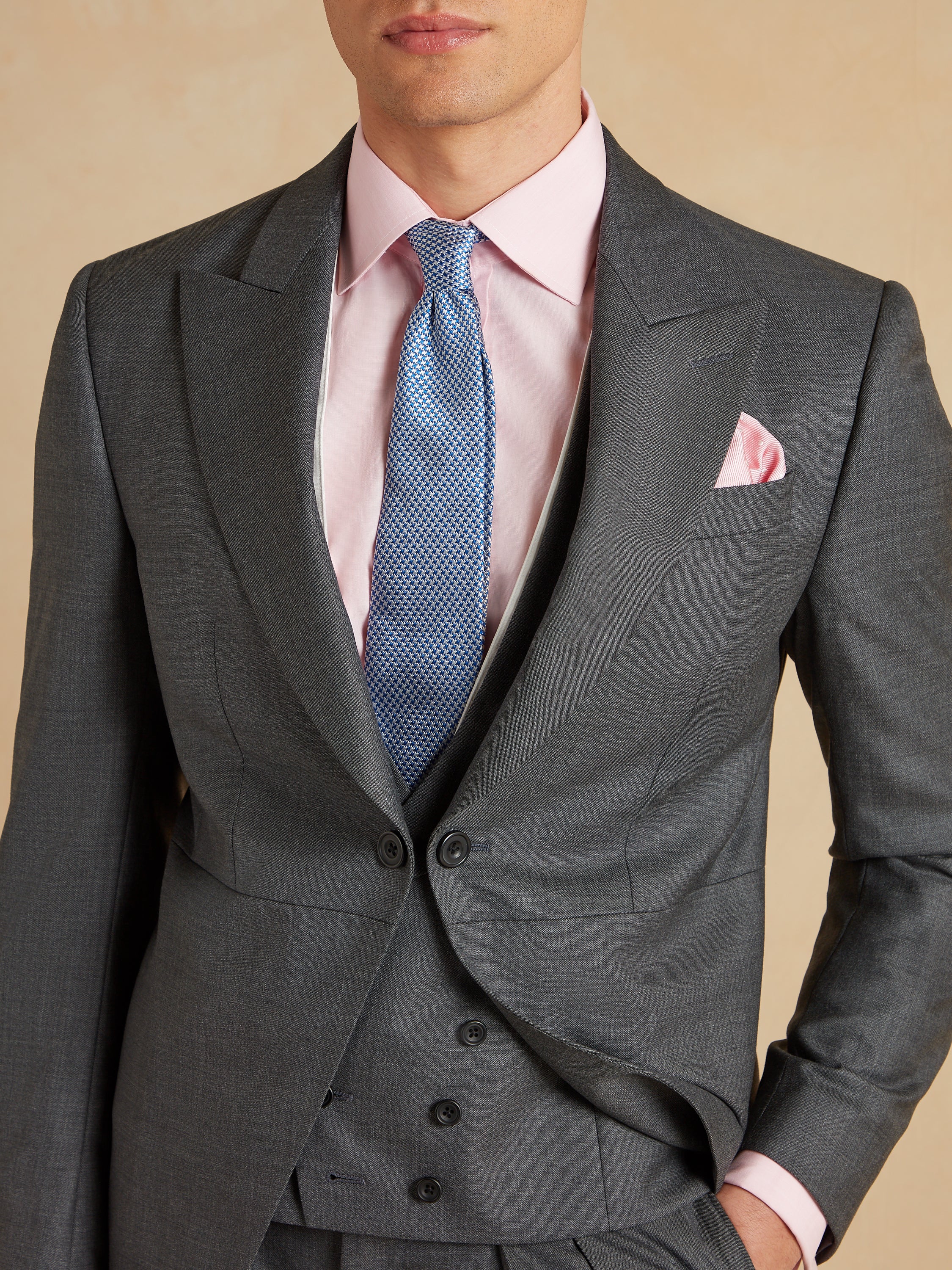 The Ascot Morning Suit Super Lightweight Wool - Grey