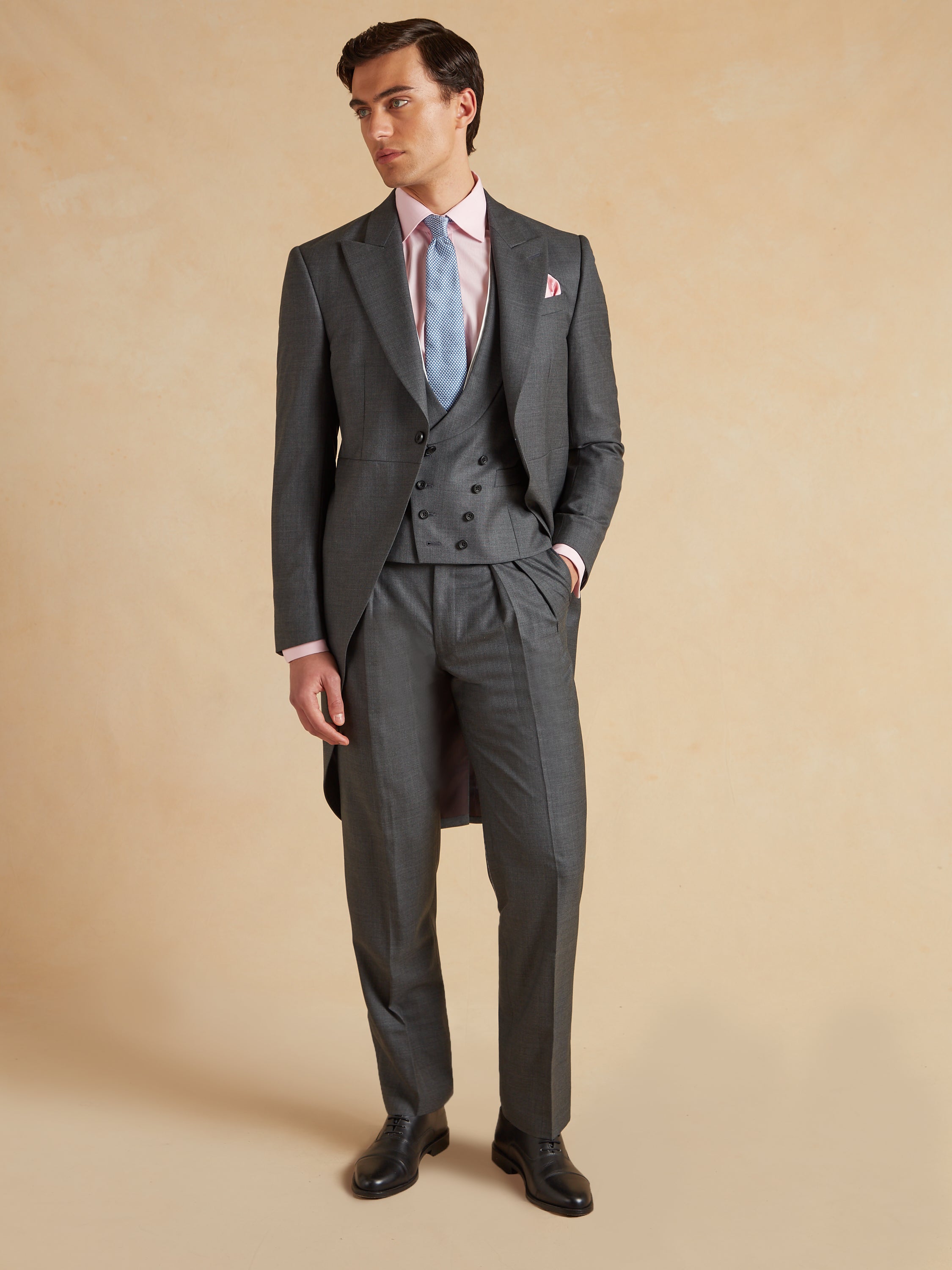The Ascot Morning Suit Super Lightweight Wool - Grey