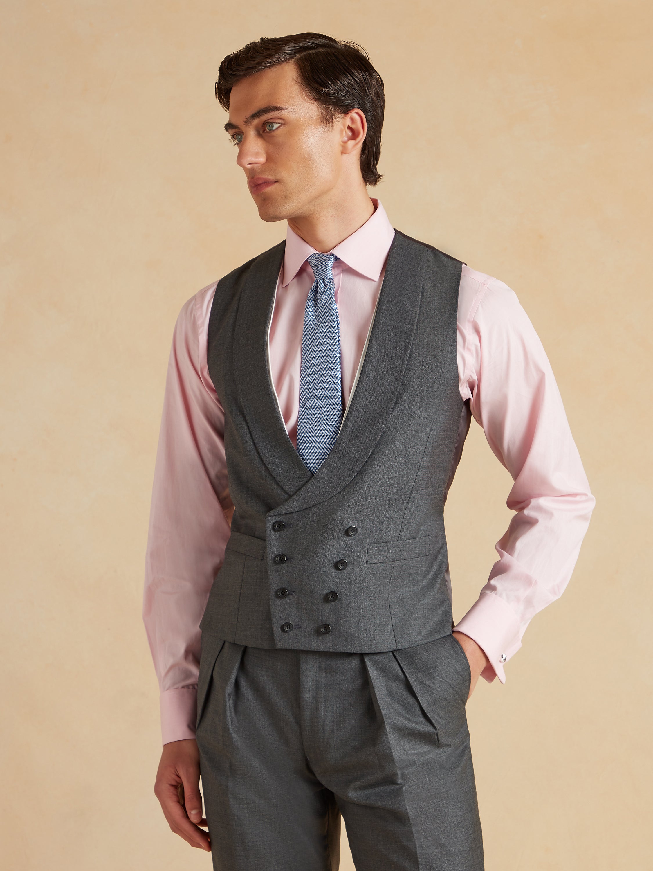 The Ascot Morning Suit Super Lightweight Wool - Grey