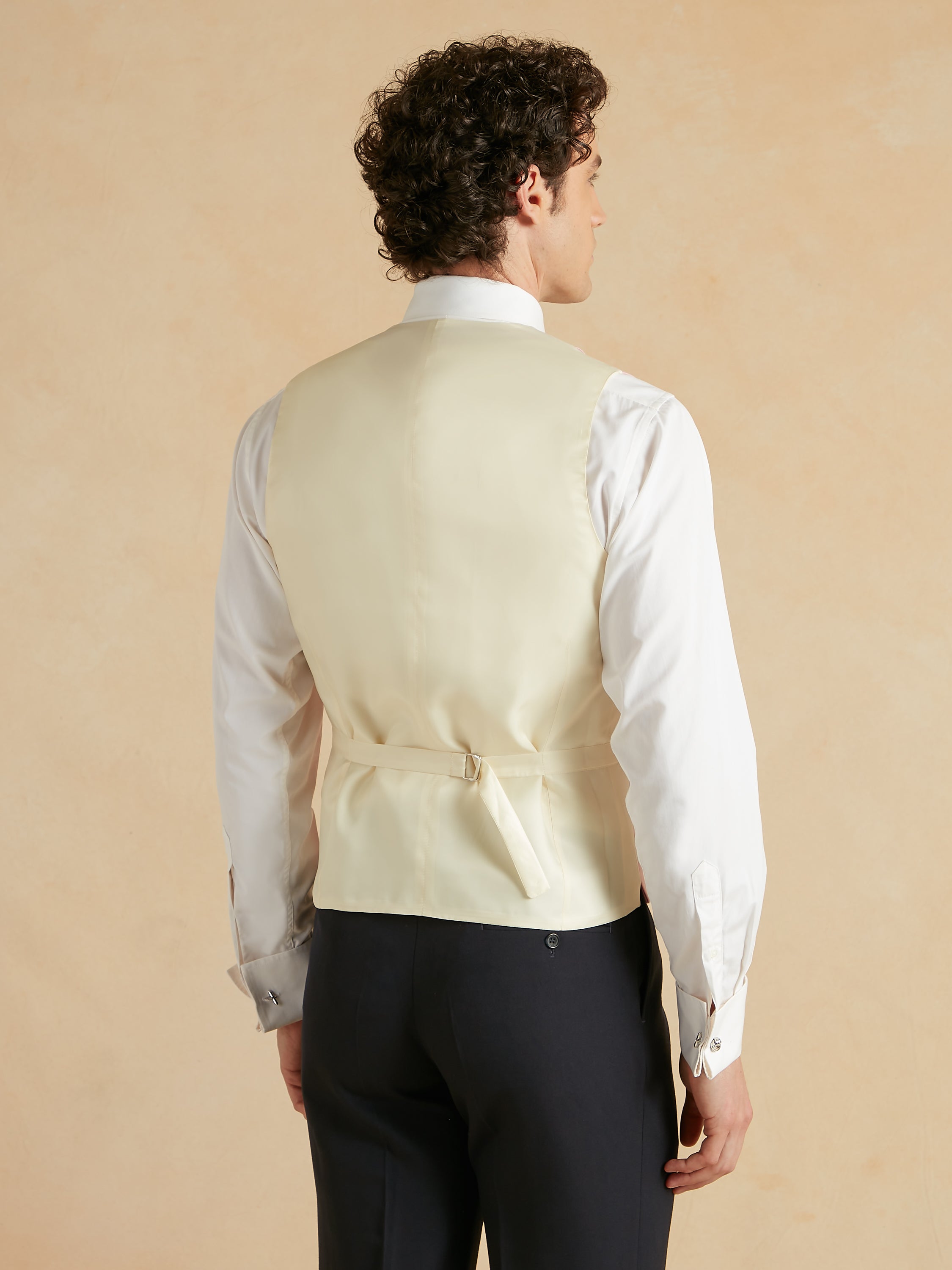 Tropical Wool, Silk and Linen Double Breasted Waistcoat - Pink