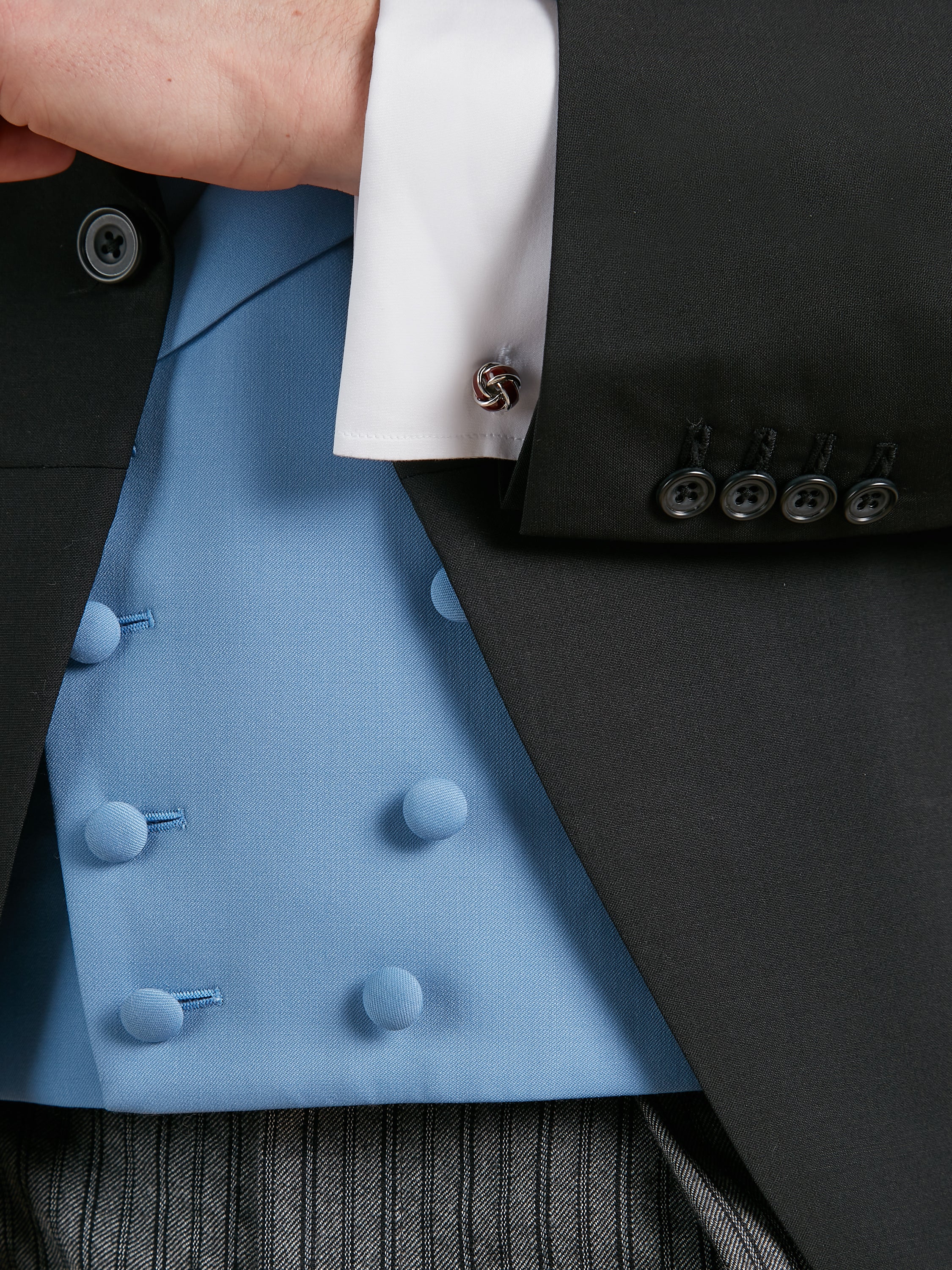 Un-Lined Mohair Morning Coat - Black