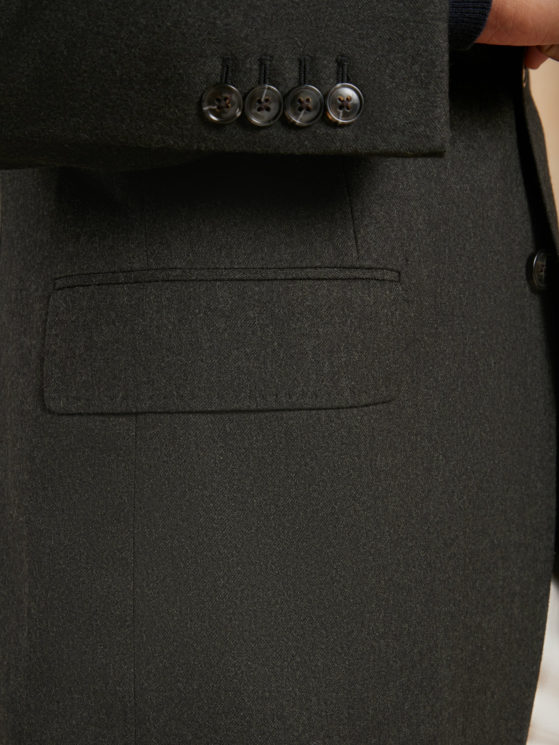 Unstructured Jacket Drago Flannel - Dark Green