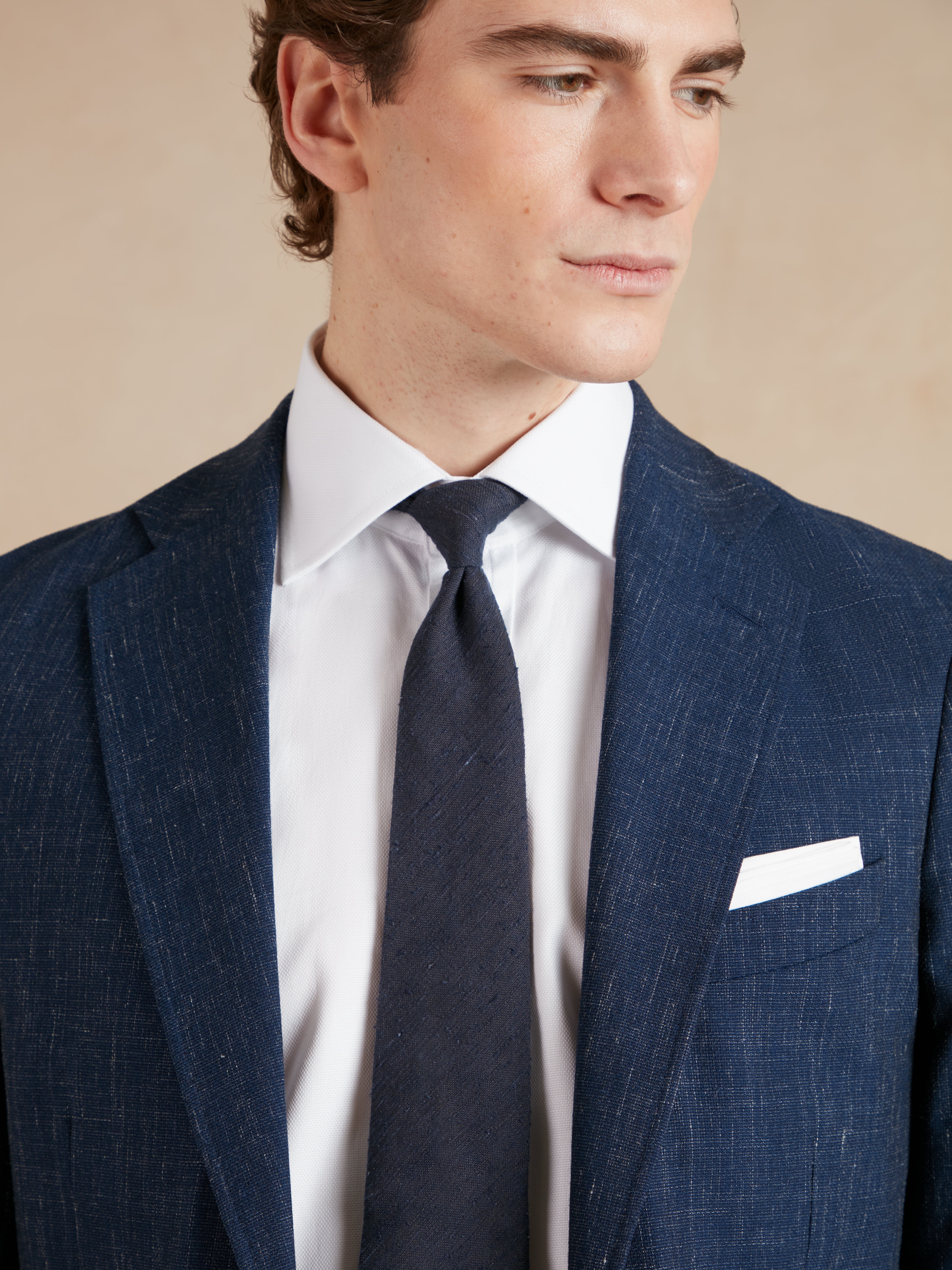 Eaton Jacket Drago Wool Linen - Indigo Blue