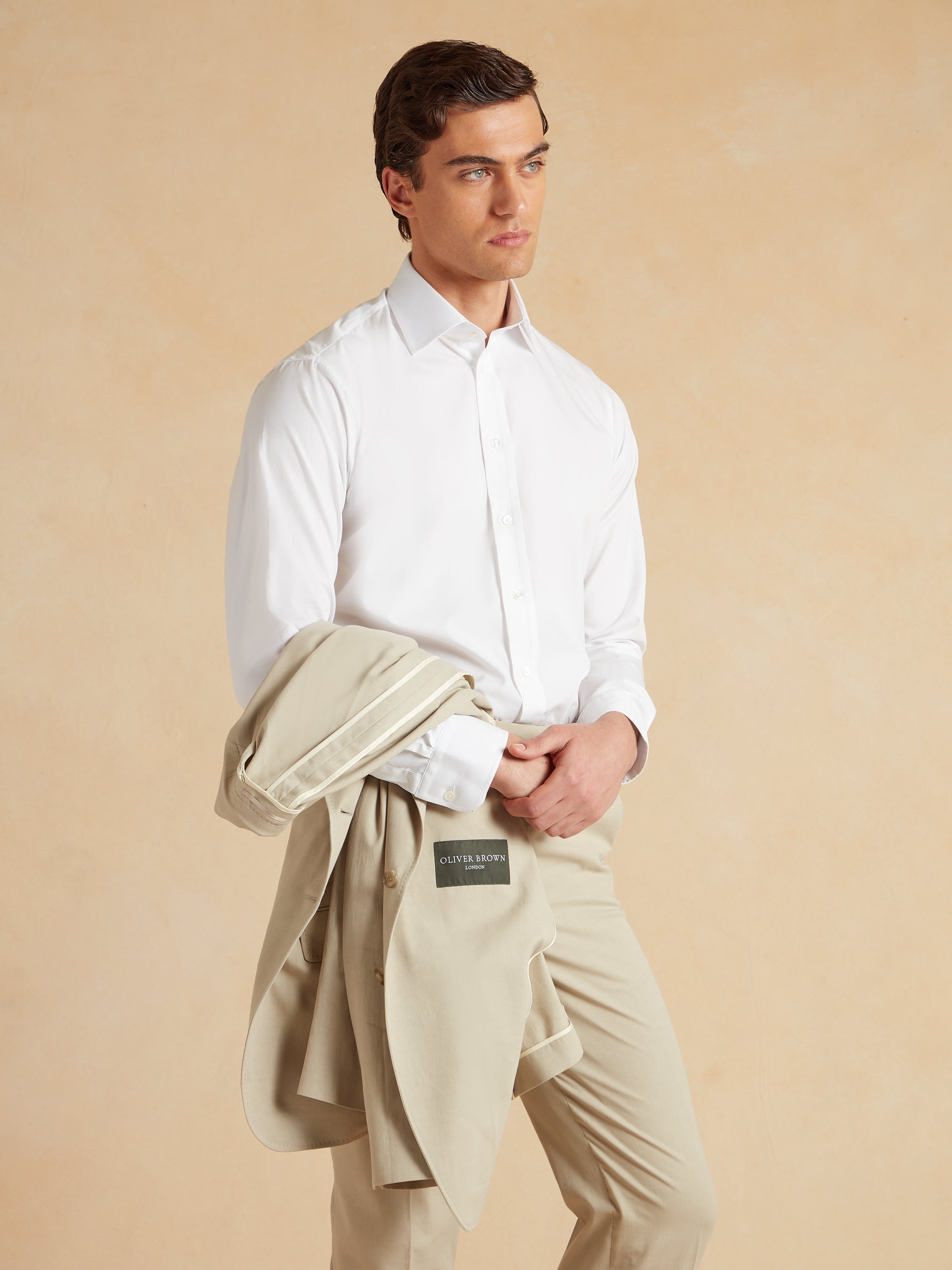 Unstructured Kapok Cotton Jacket - Stone