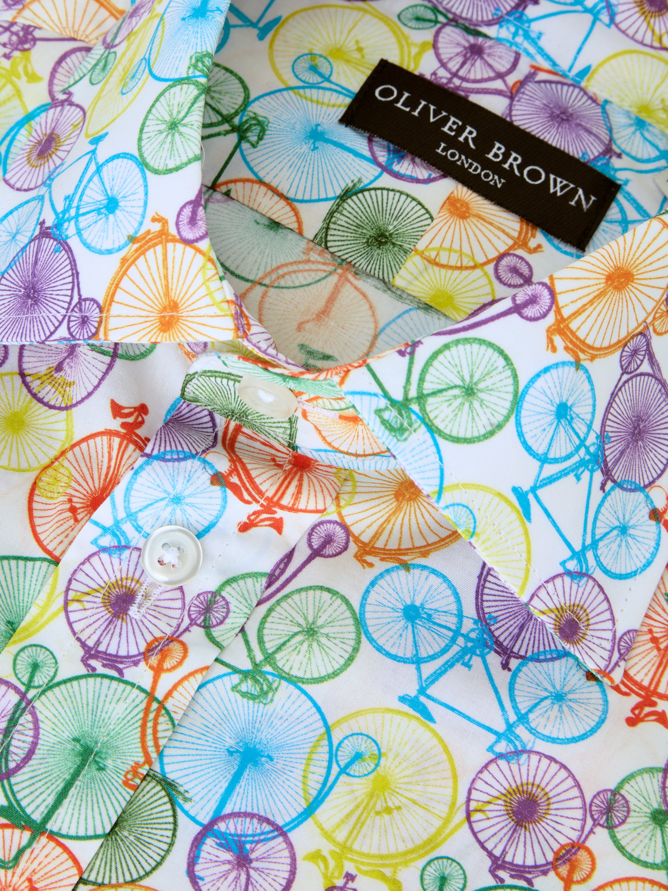 Regular Fit Shirt Multicolour Bicycle Print