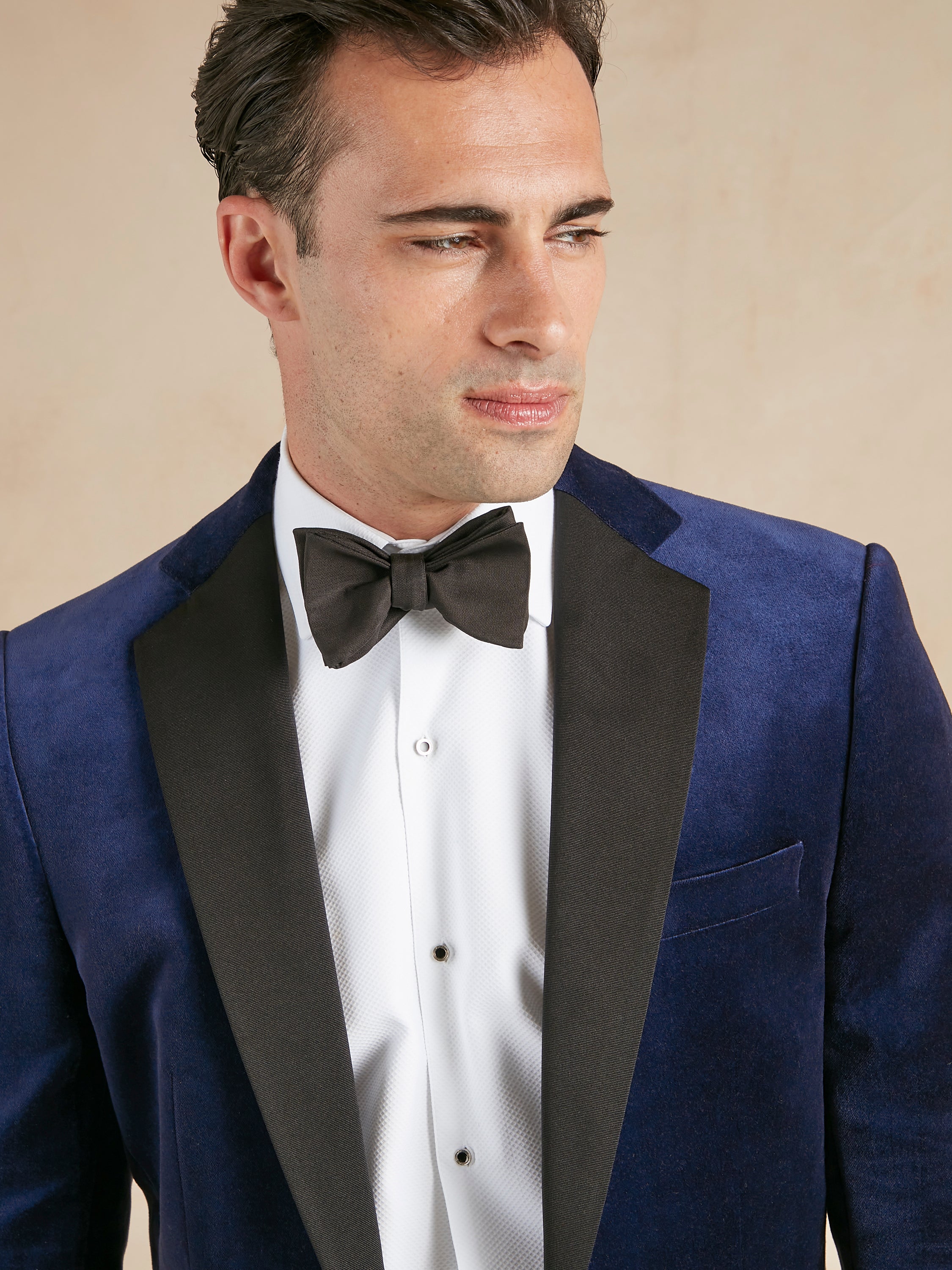 Dinner Suit Hire - Velvet Jacket, Trousers, Shirt & Bow Tie
