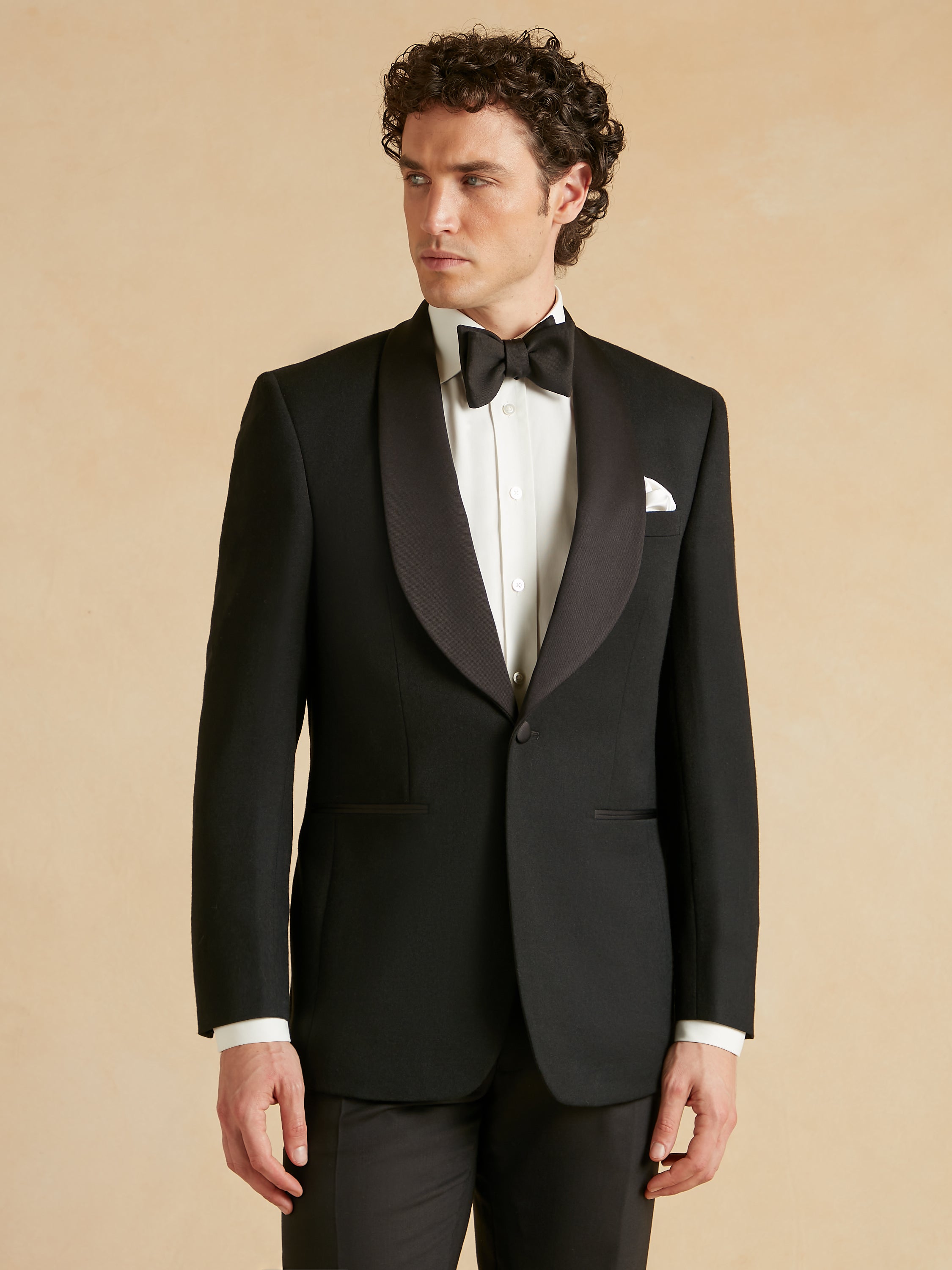 Whittaker Dinner Jacket - Black Barathea