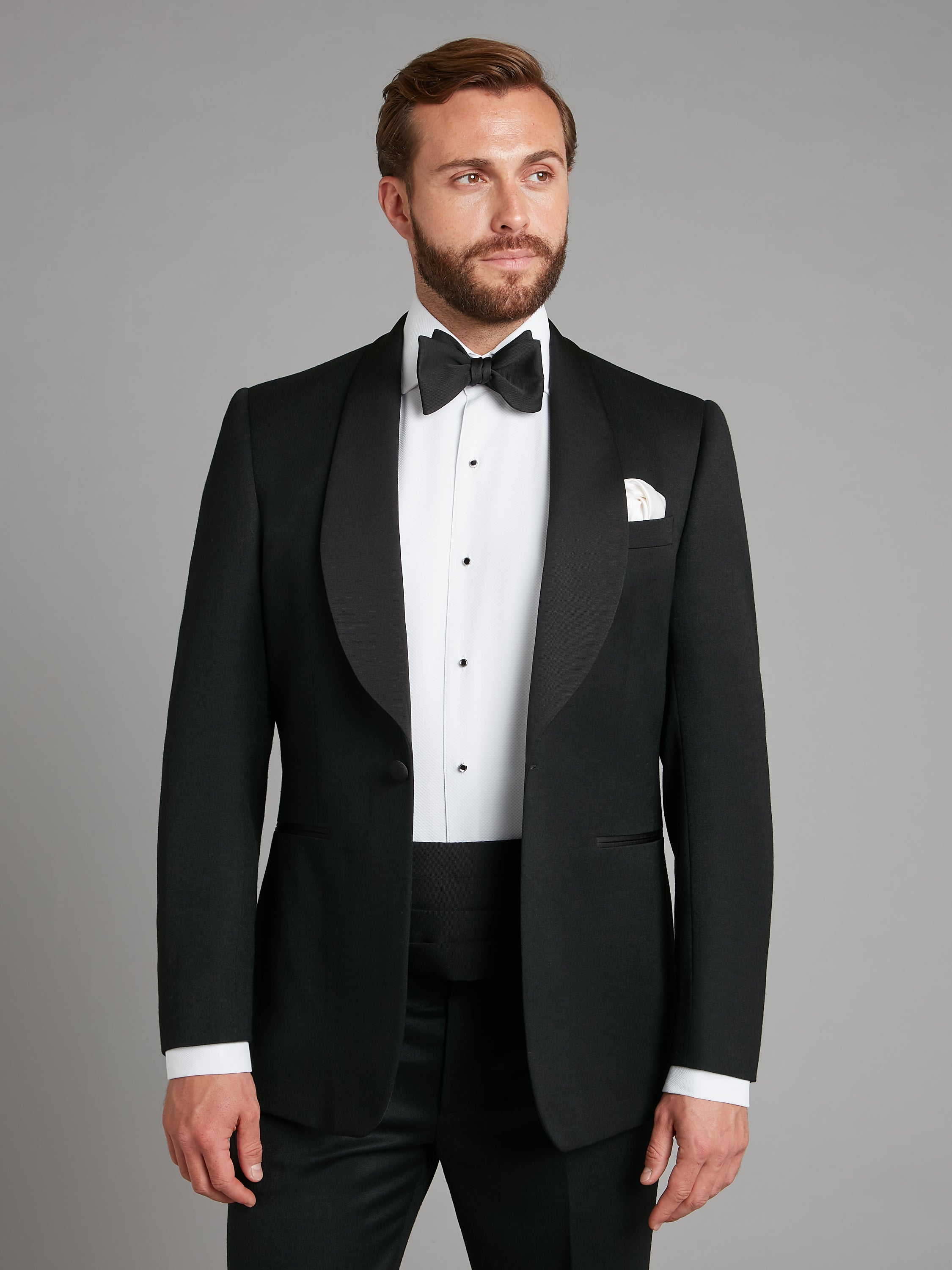 Whittaker Dinner Jacket - Black Barathea