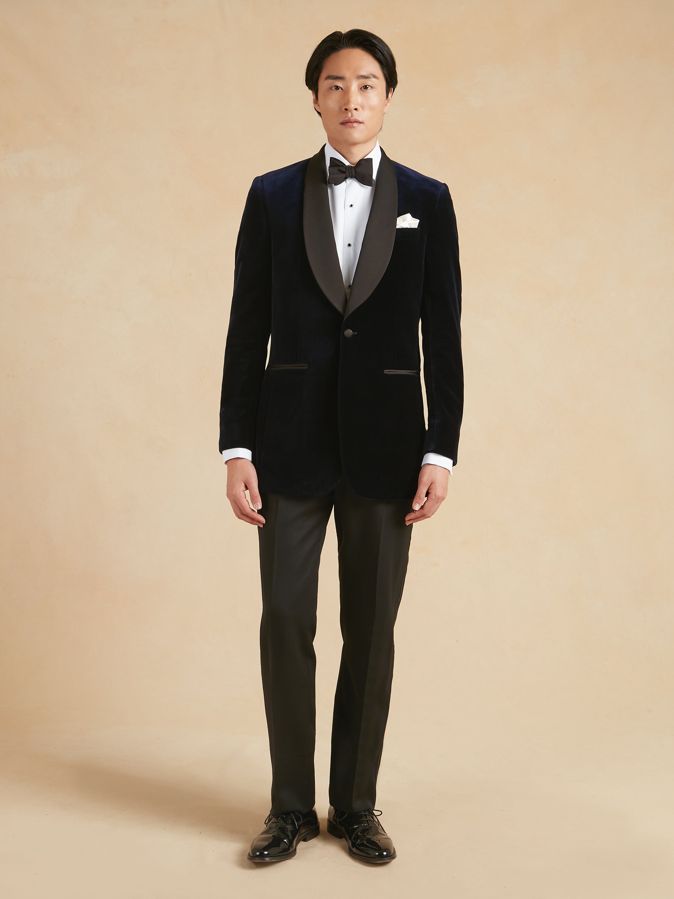 Whittaker Smoking Jacket - Navy Velvet