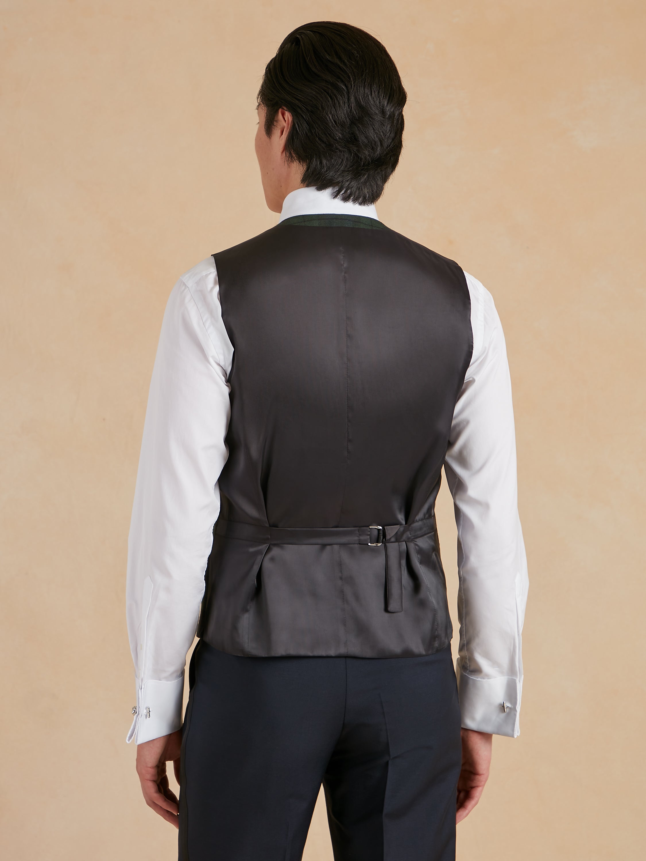 Double Breasted Evening Waistcoat - Black Watch