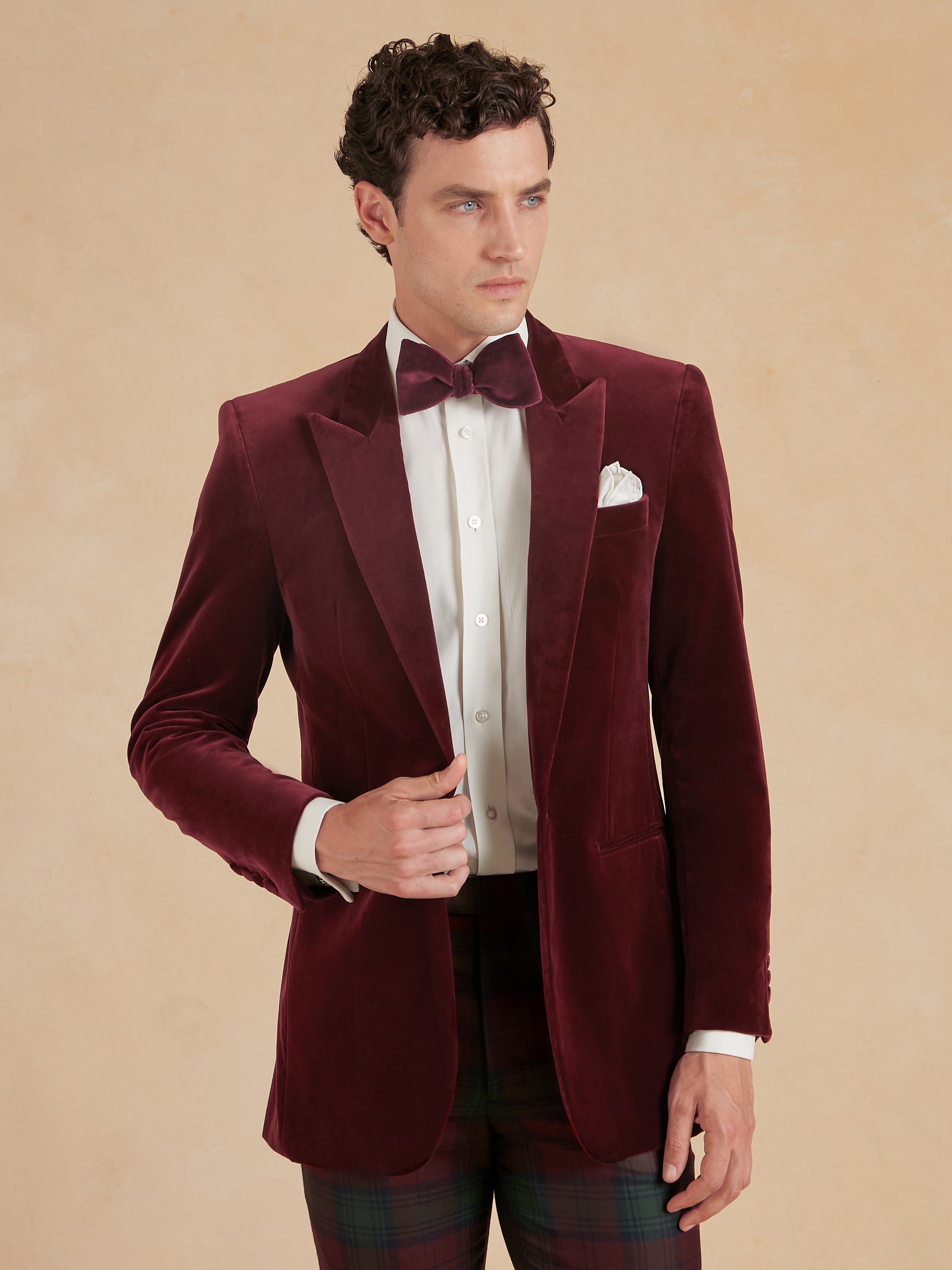 Carlyle Jacket - Bordeaux Velvet