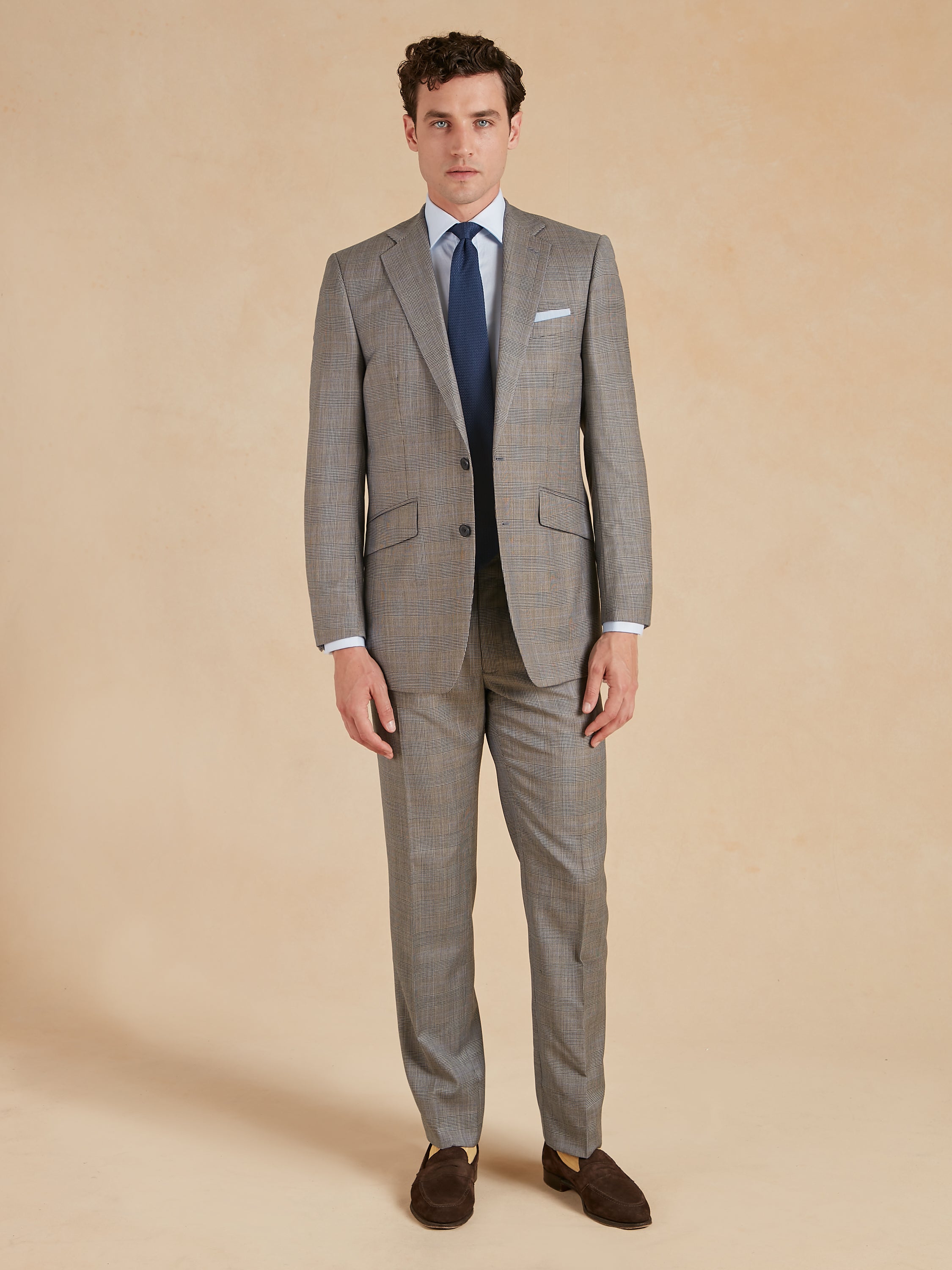 Eaton Classic Fit Suit - Prince of Wales Check Wool