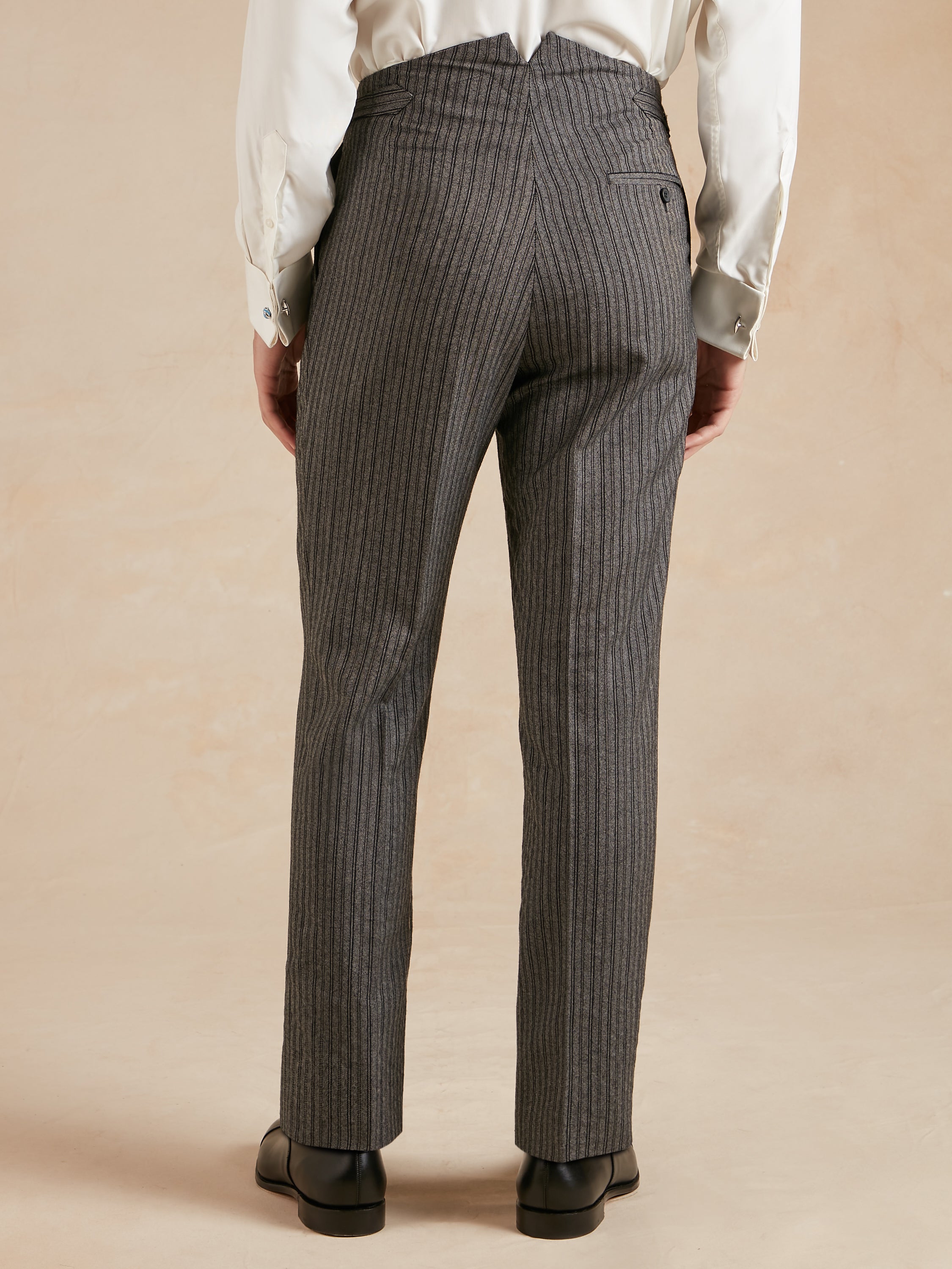 Fishtail Back Morning Trousers - Classic Stripe