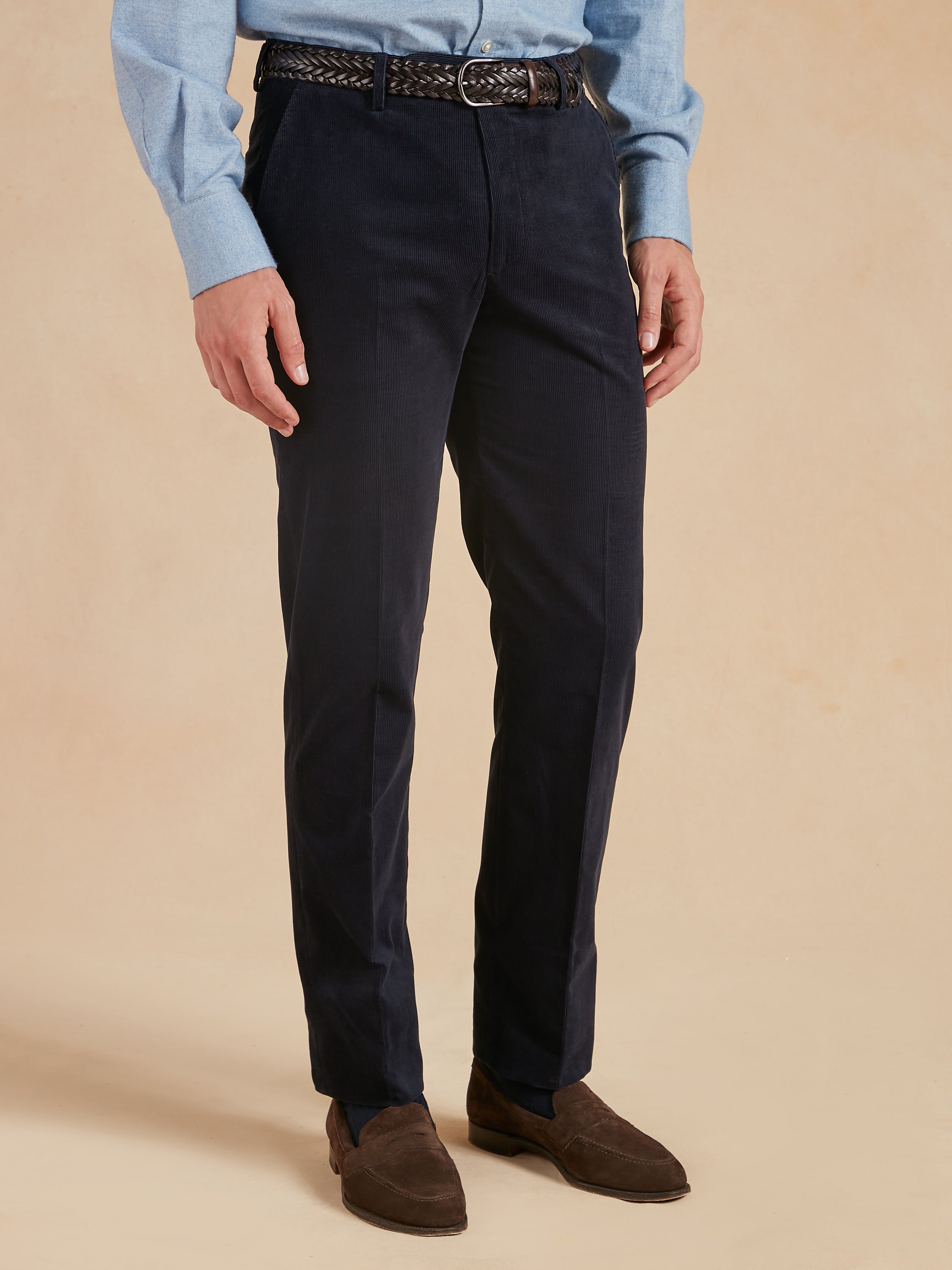 Needlecord Trousers - Navy