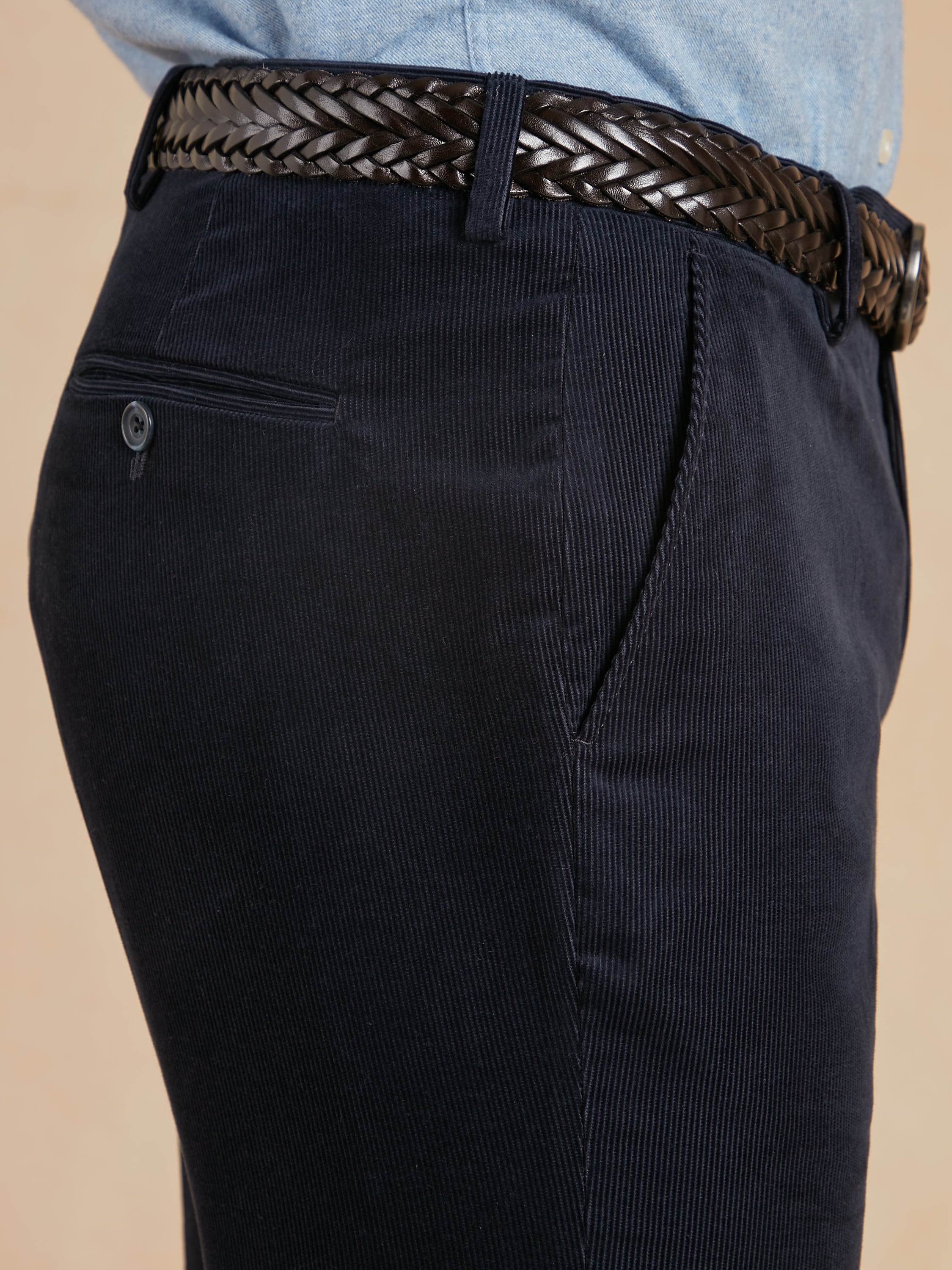 Needlecord Trousers - Navy