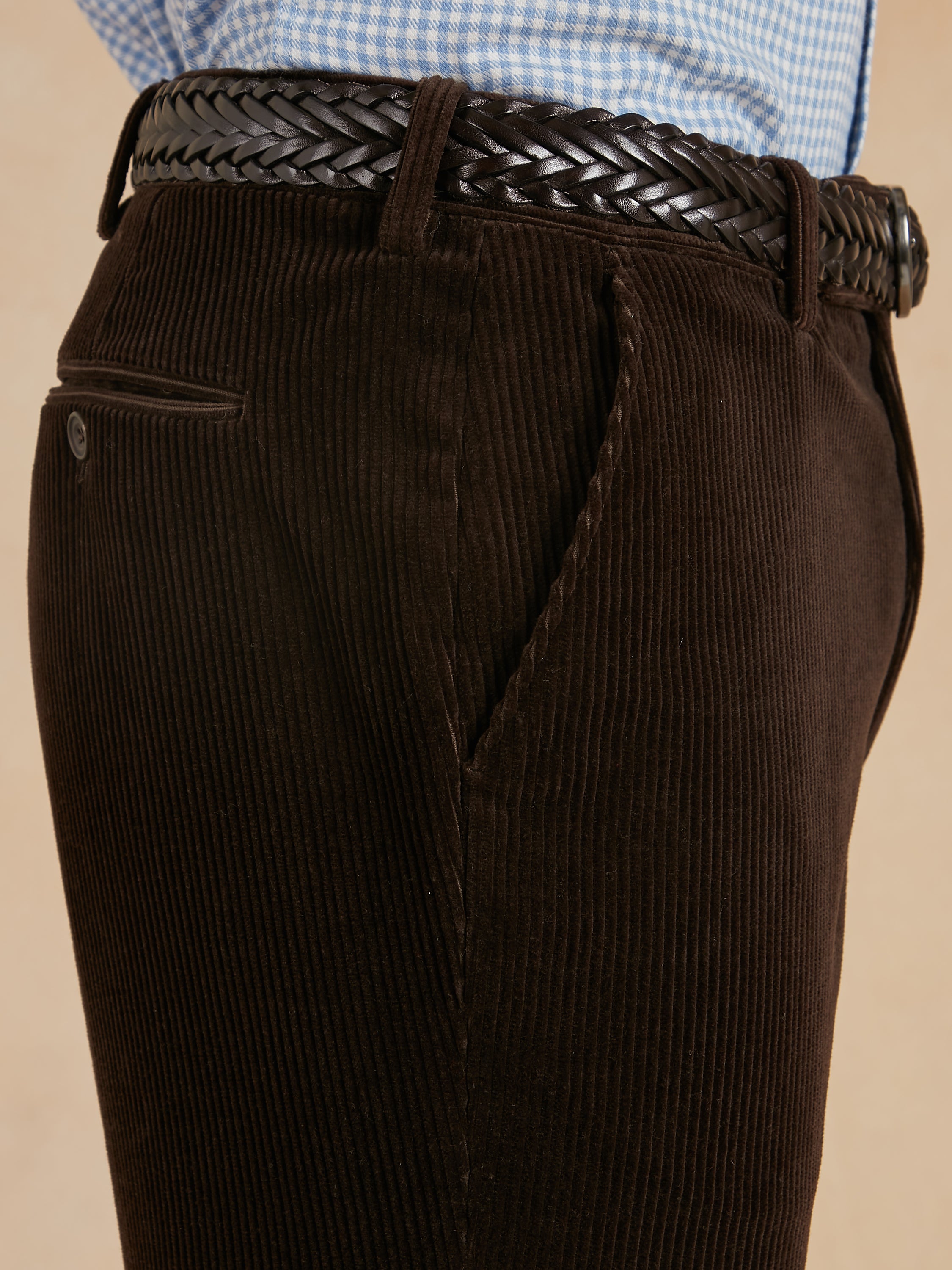 Needlecord Trousers - Dark Brown
