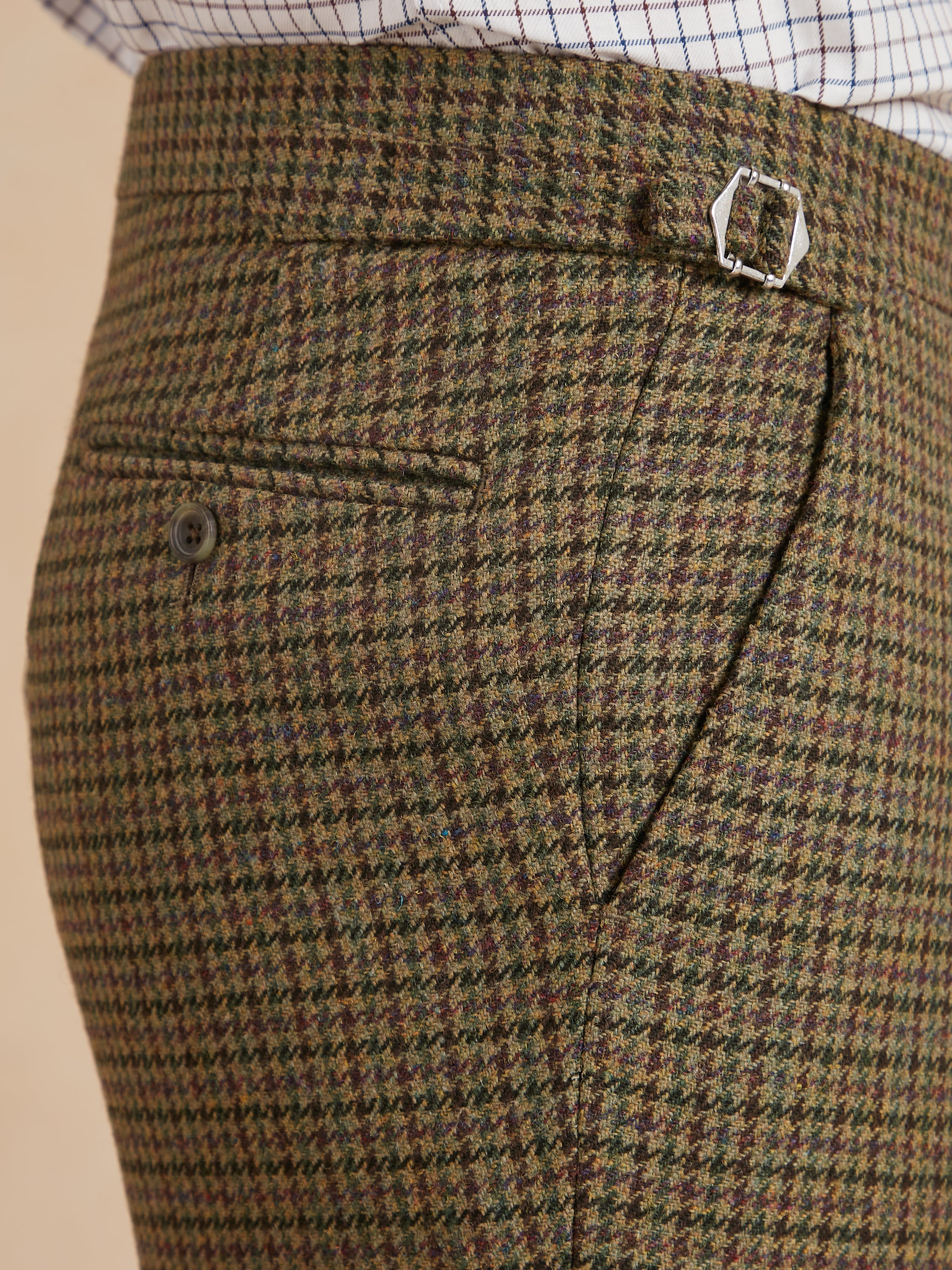 Pleated Trousers - Highland Club Check Tweed