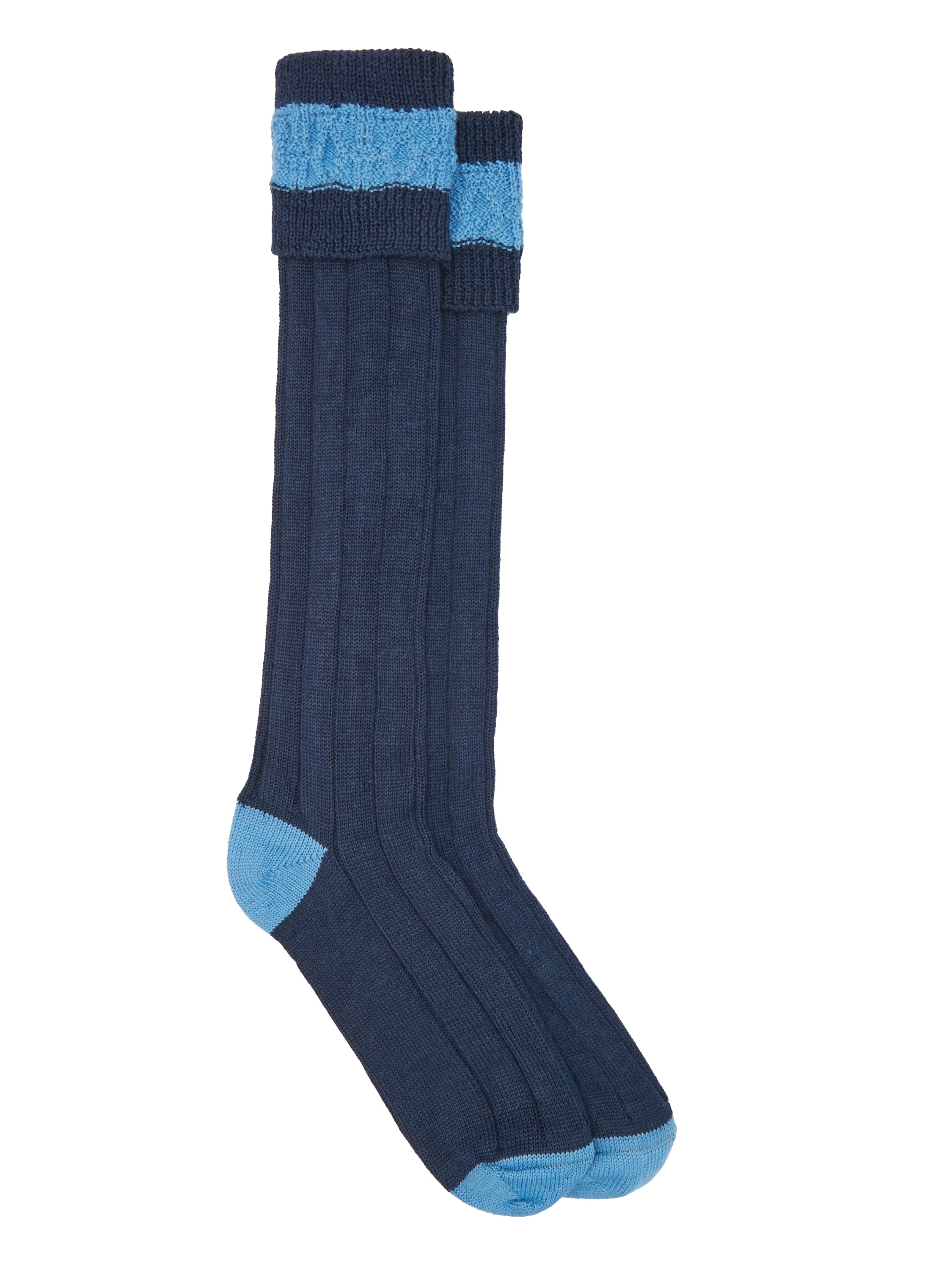 Rannoch Shooting Socks - Navy/Saxe Blue