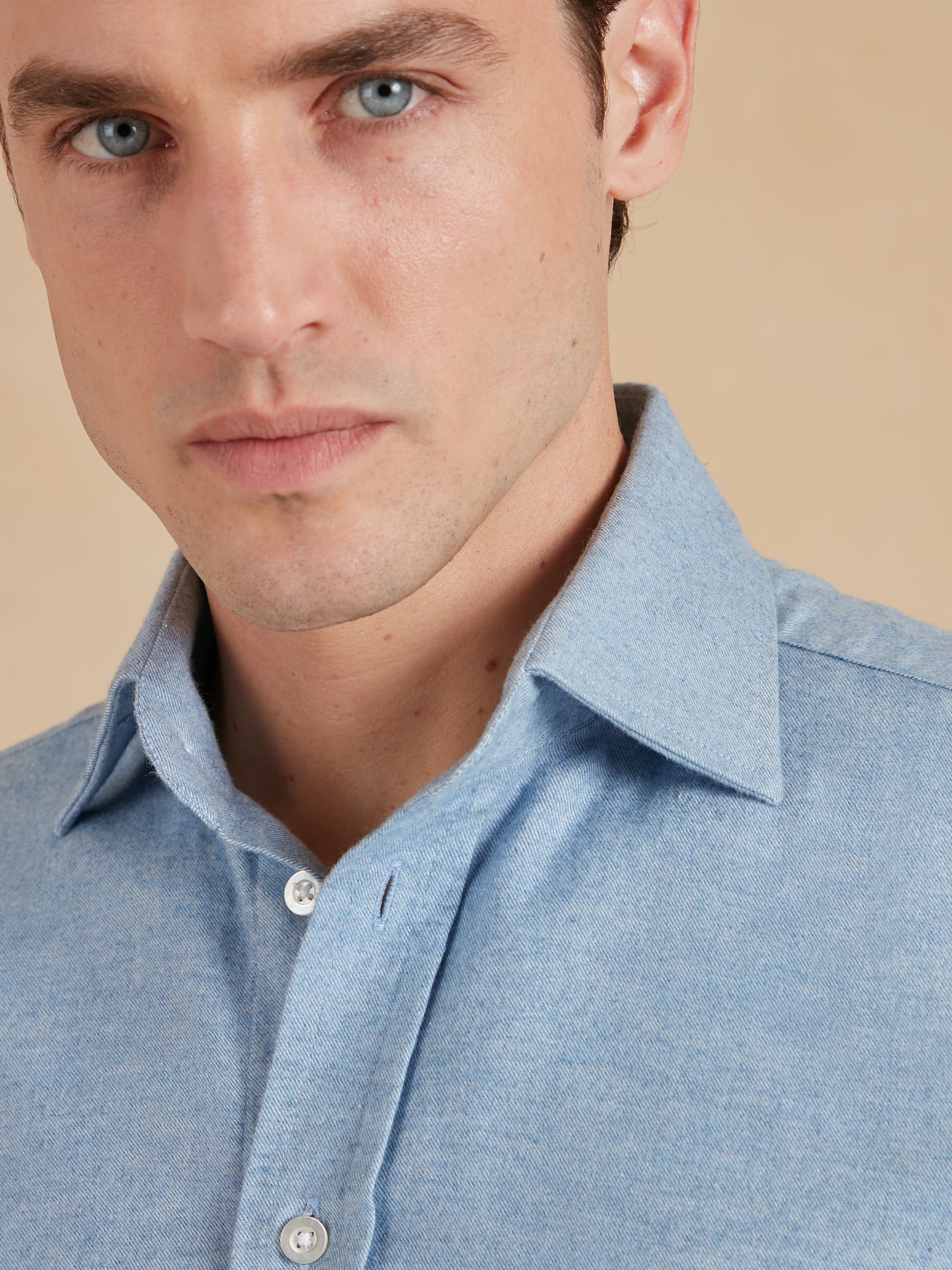 Regular Fit shirt - Cashmere Blend Denim