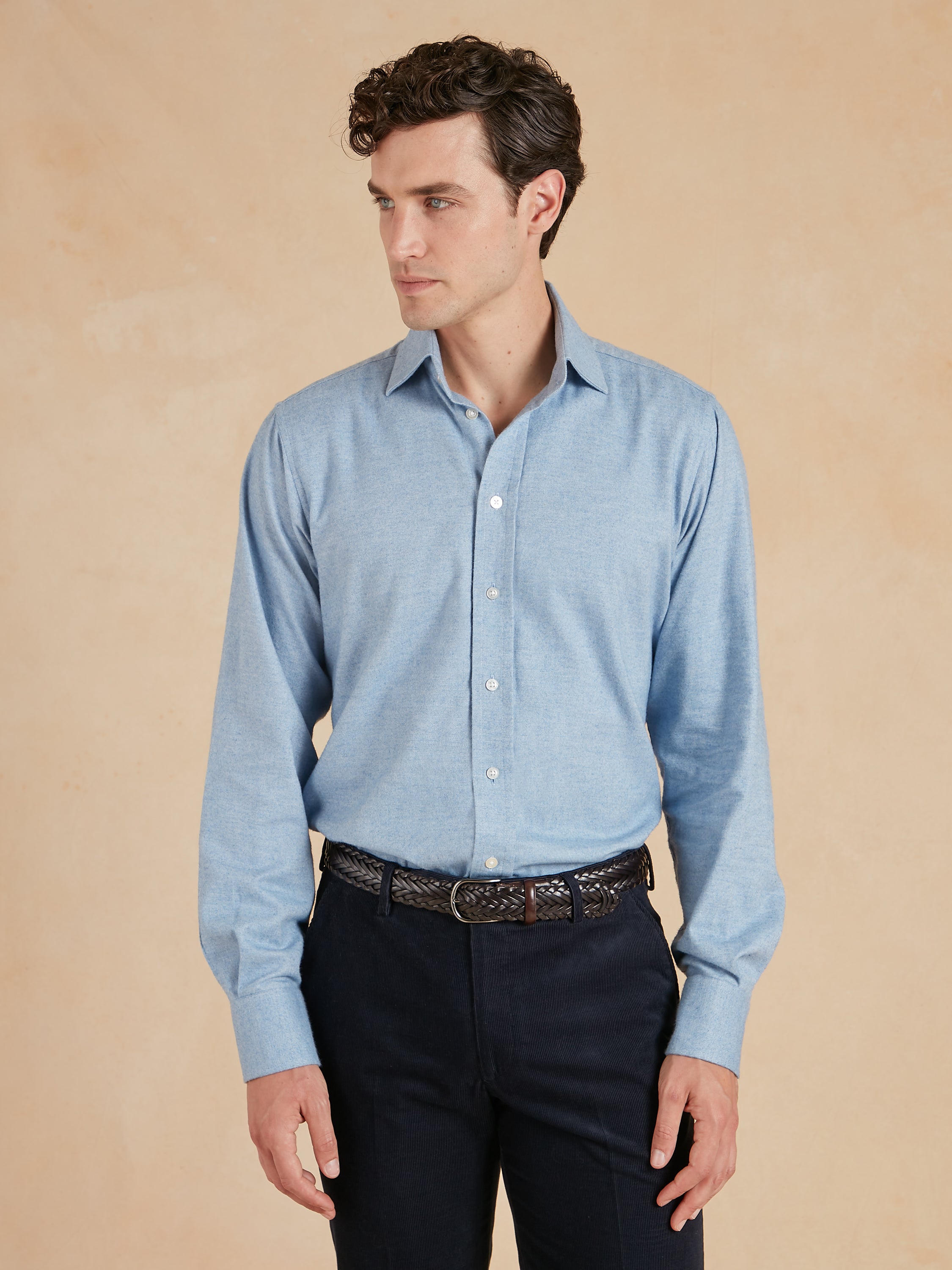 Regular Fit shirt - Cashmere Blend Denim