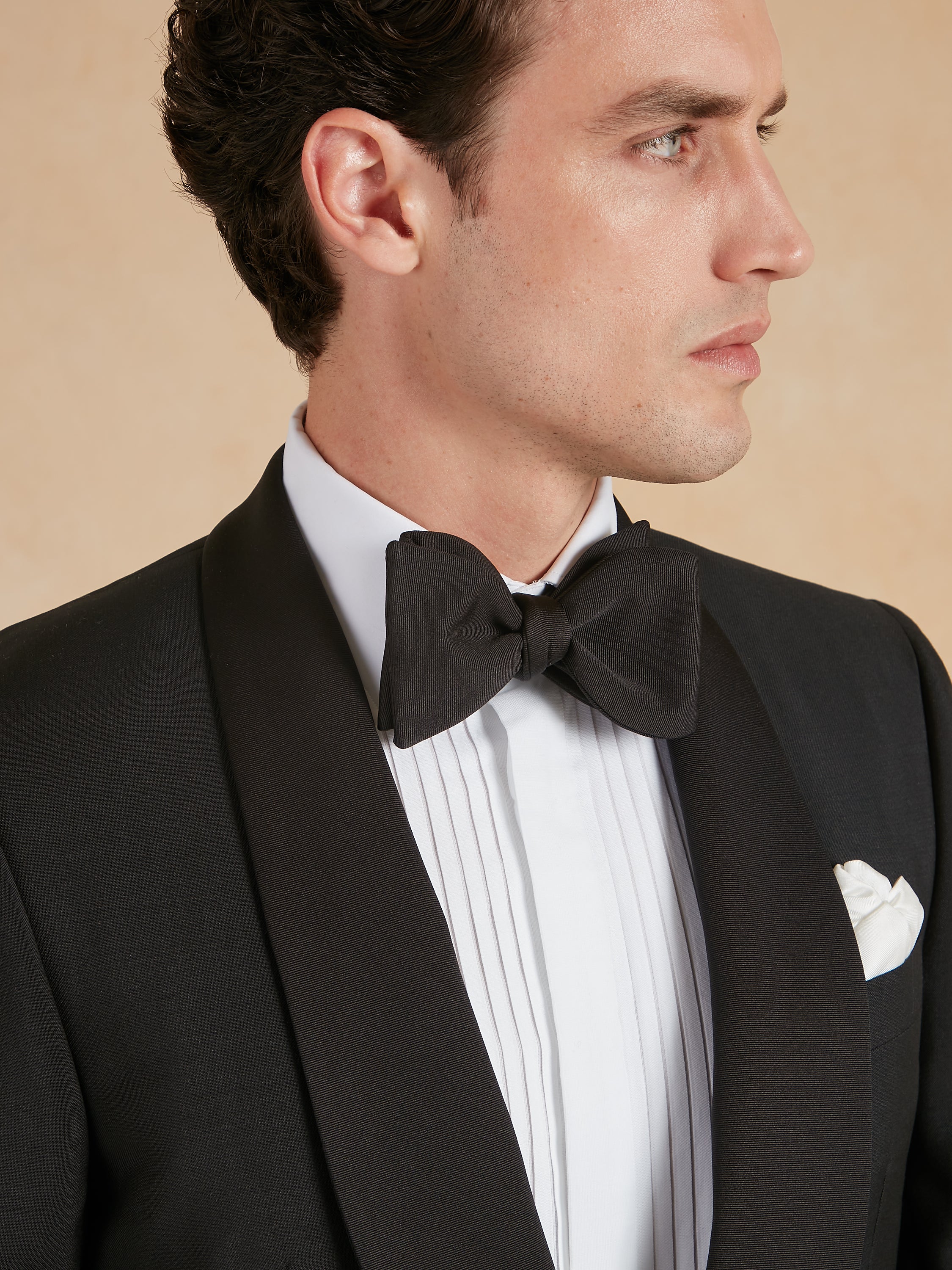 Shawl Lapel Wool/Mohair Dinner Suit – Black