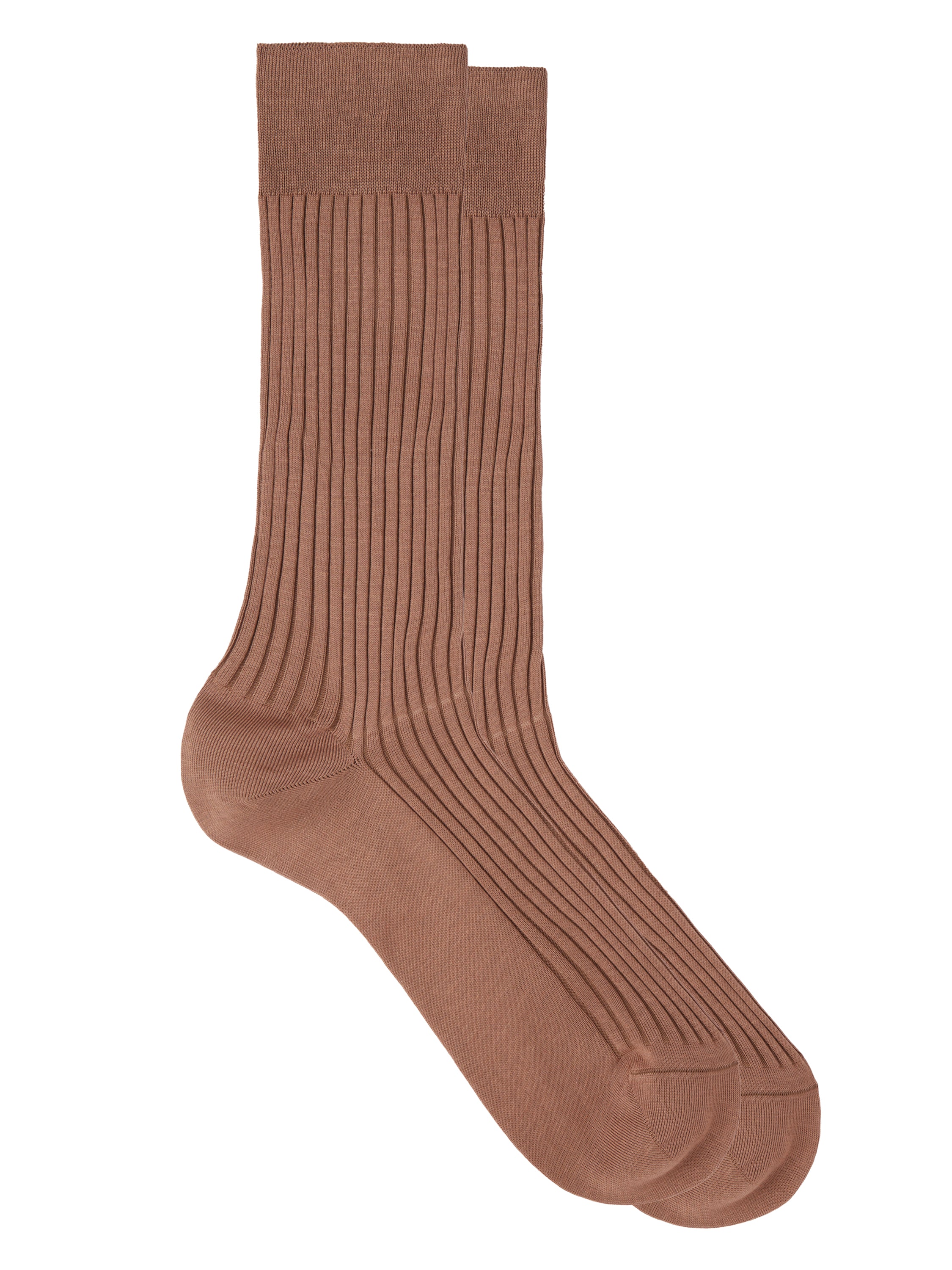 Short Pantherella Cotton Socks - Sepia
