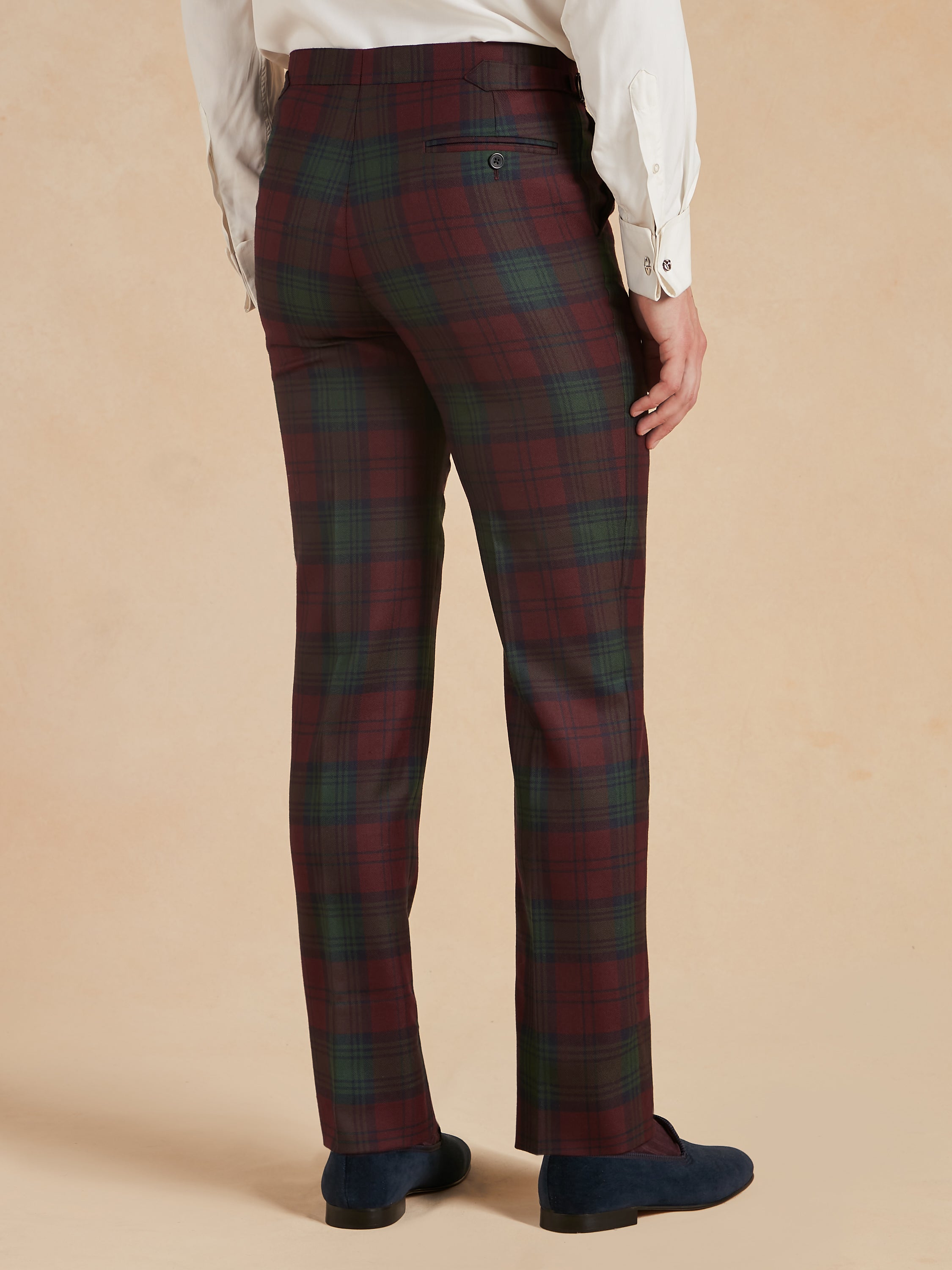 Tartan Trousers - Burgundy