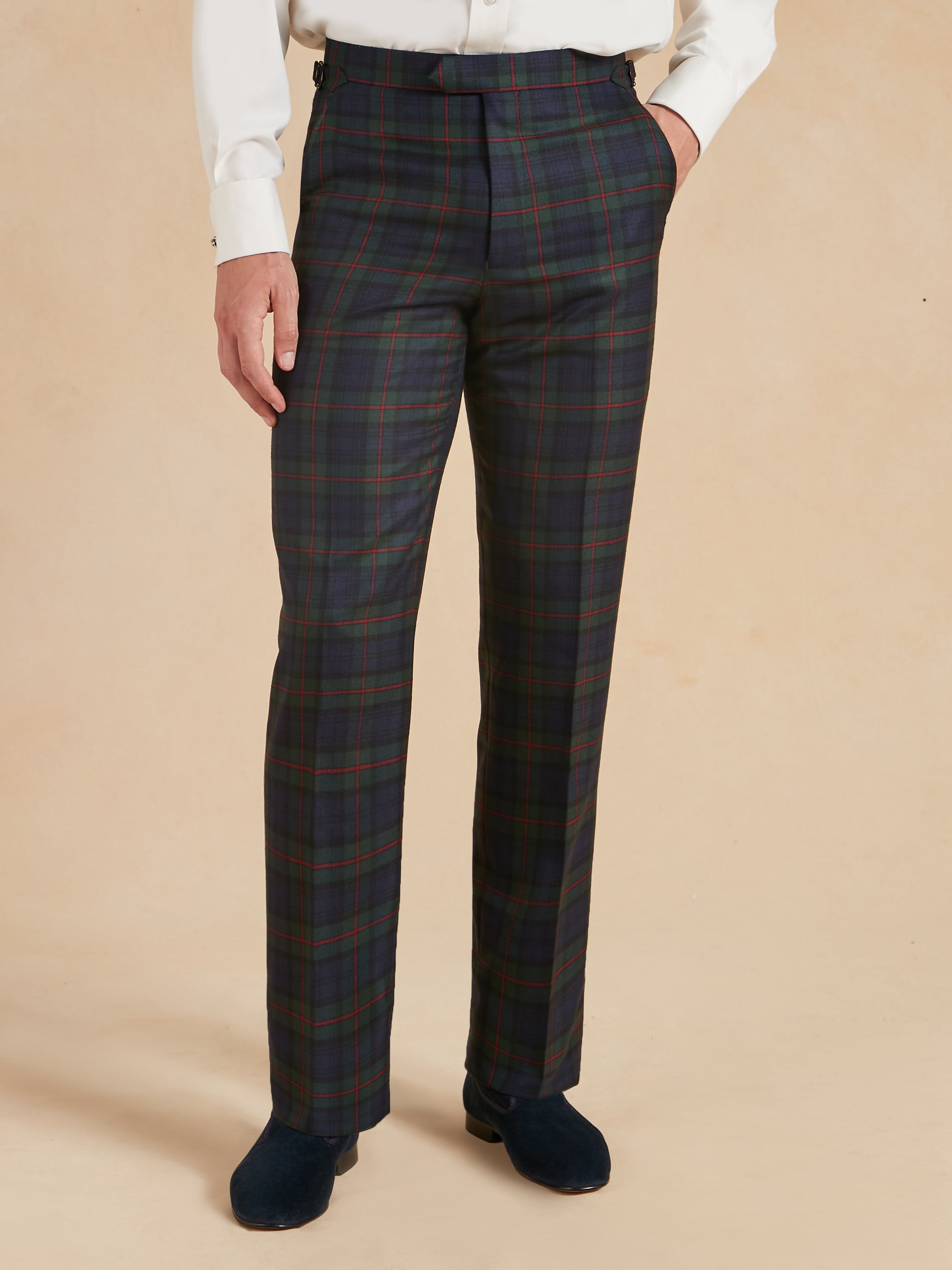 Tartan Trousers - Royal Overcheck