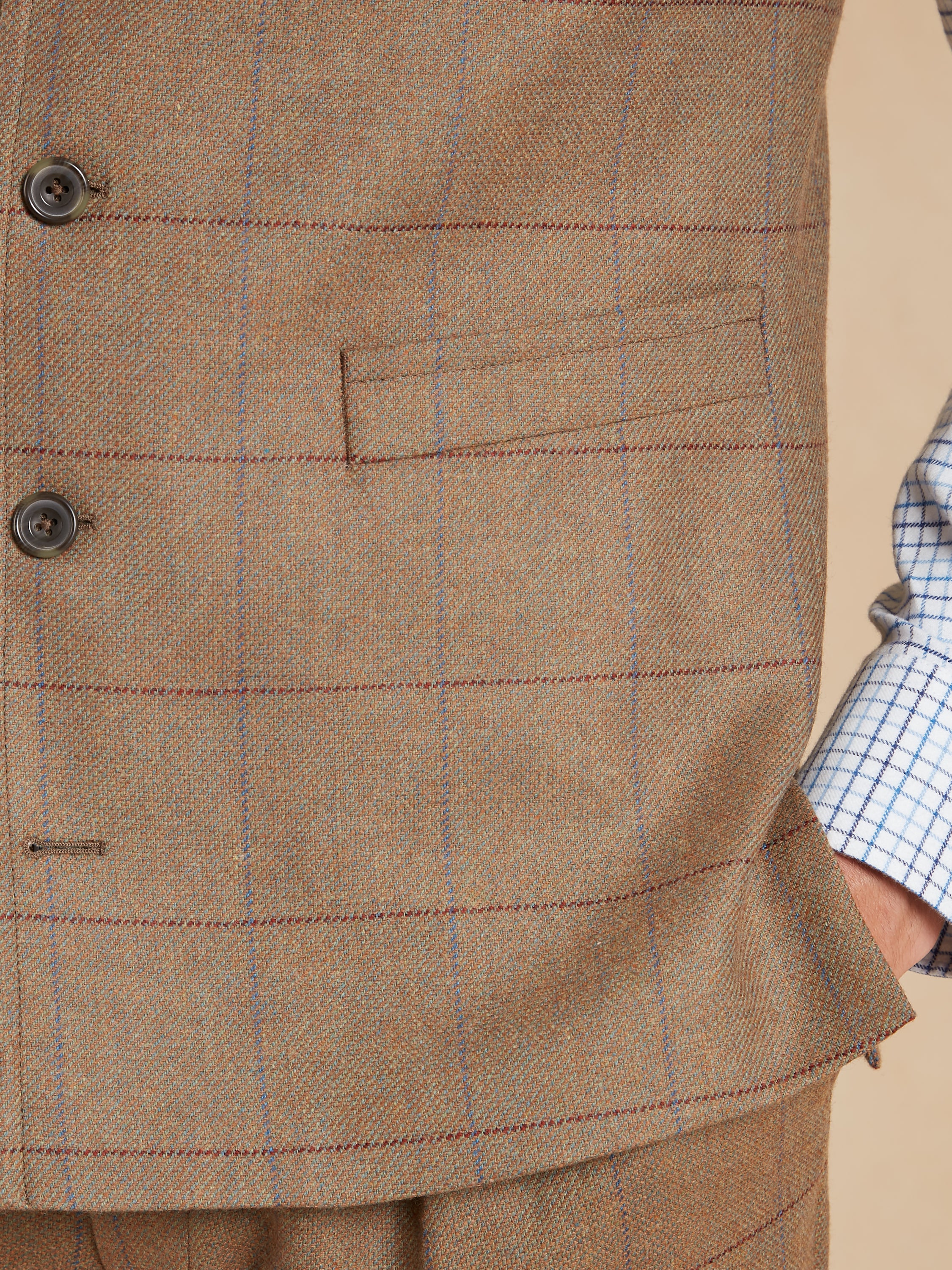 Tweed Gilet - Autumn Bracken Check