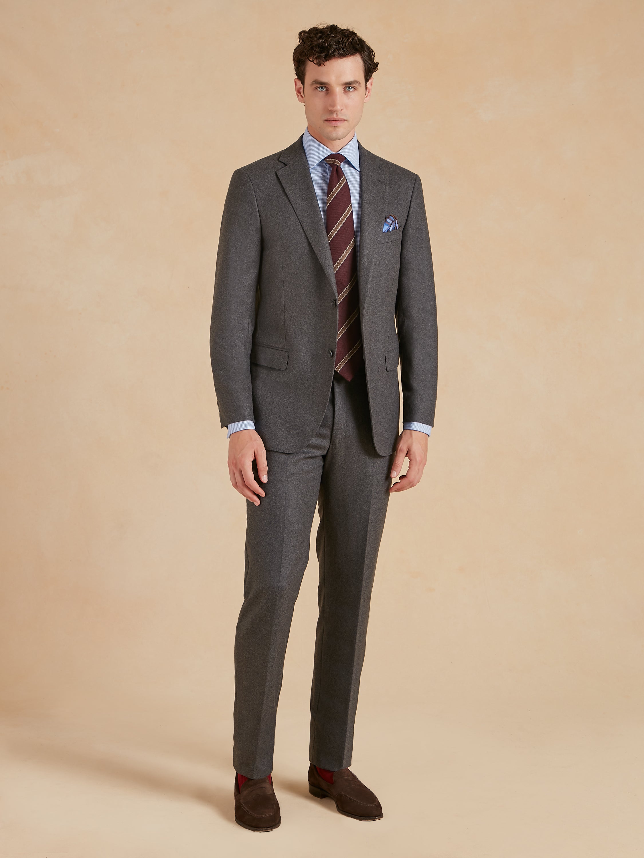 Unstructured Jacket Drago Flannel - Dark Grey