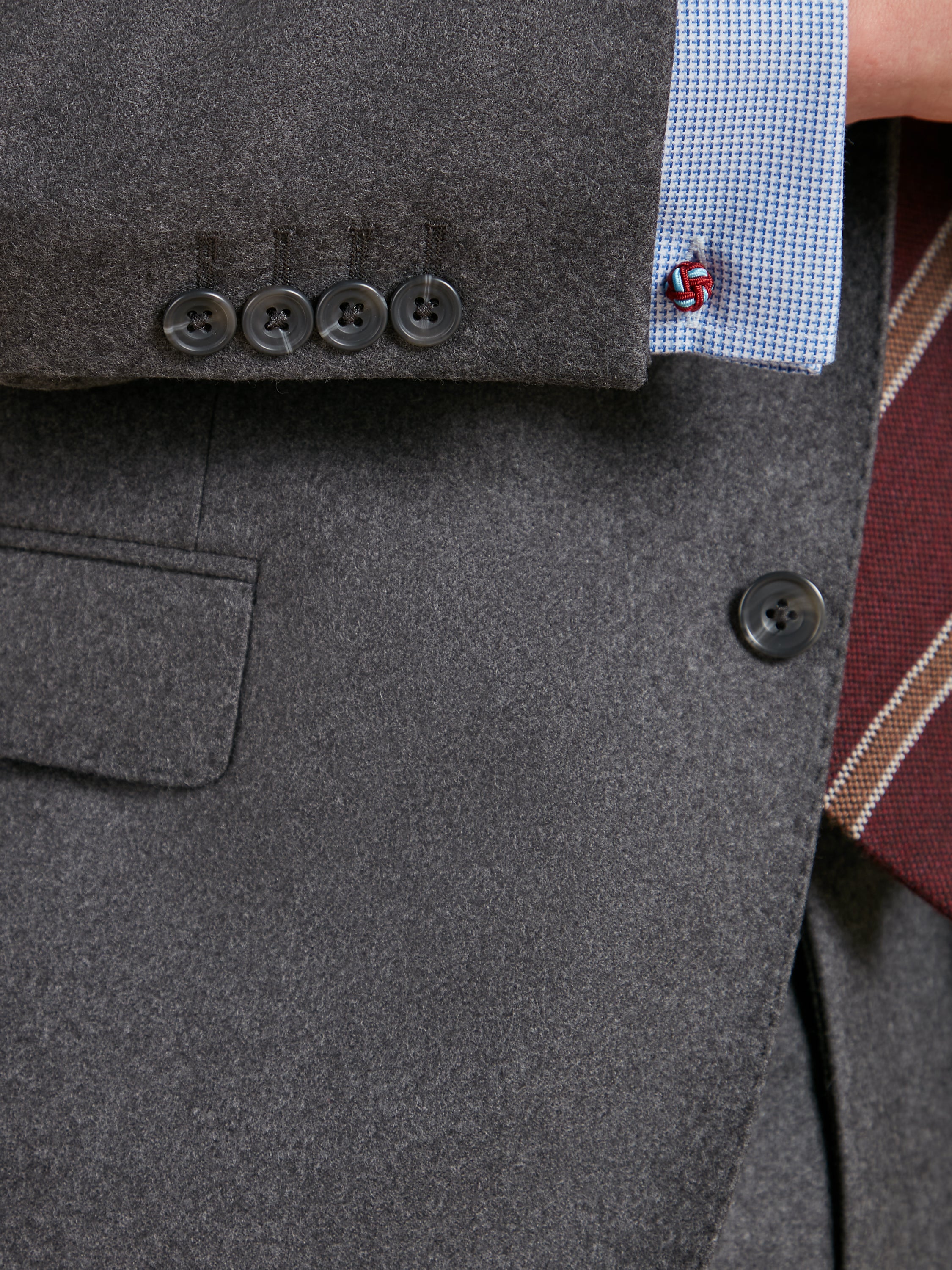 Unstructured Jacket Drago Flannel - Dark Grey