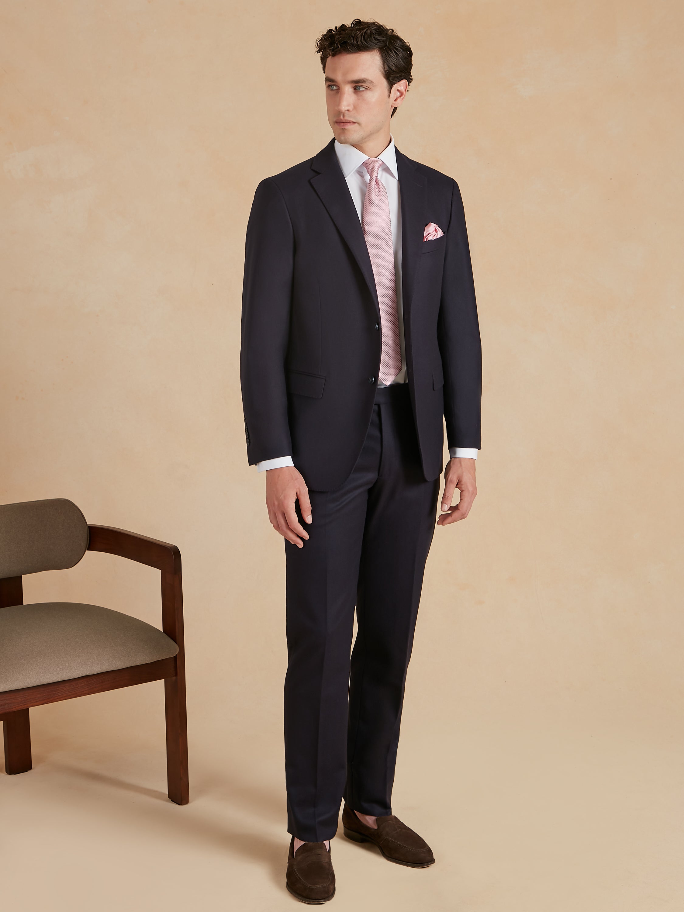 Unstructured Jacket Drago Flannel - Navy