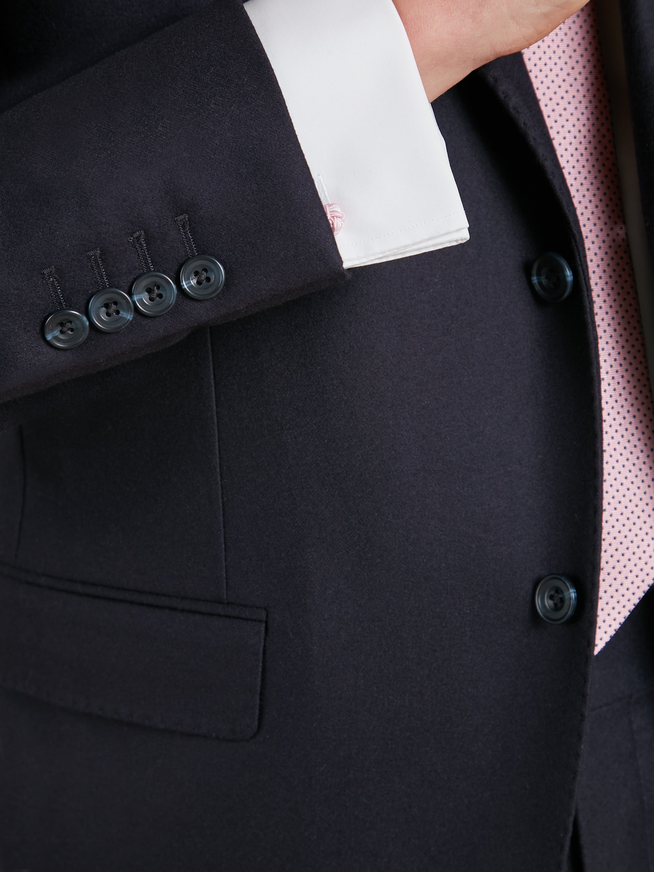 Unstructured Jacket Drago Flannel - Navy