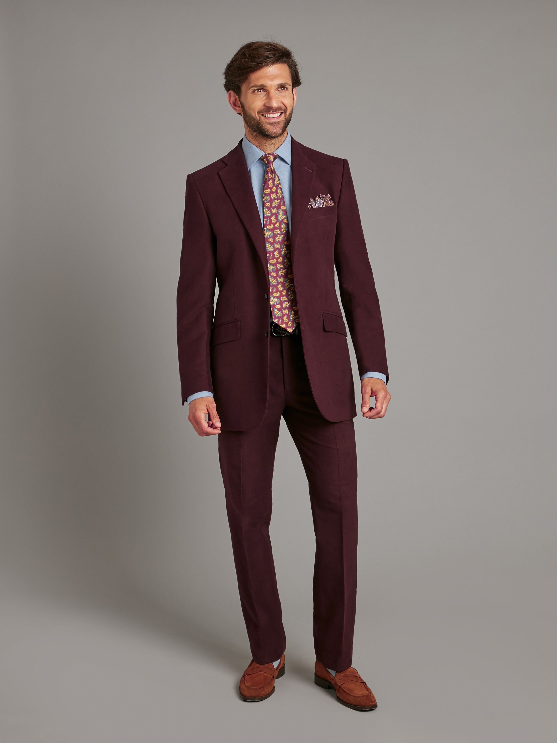 Luxury Eaton Jacket - Wine Moleskin