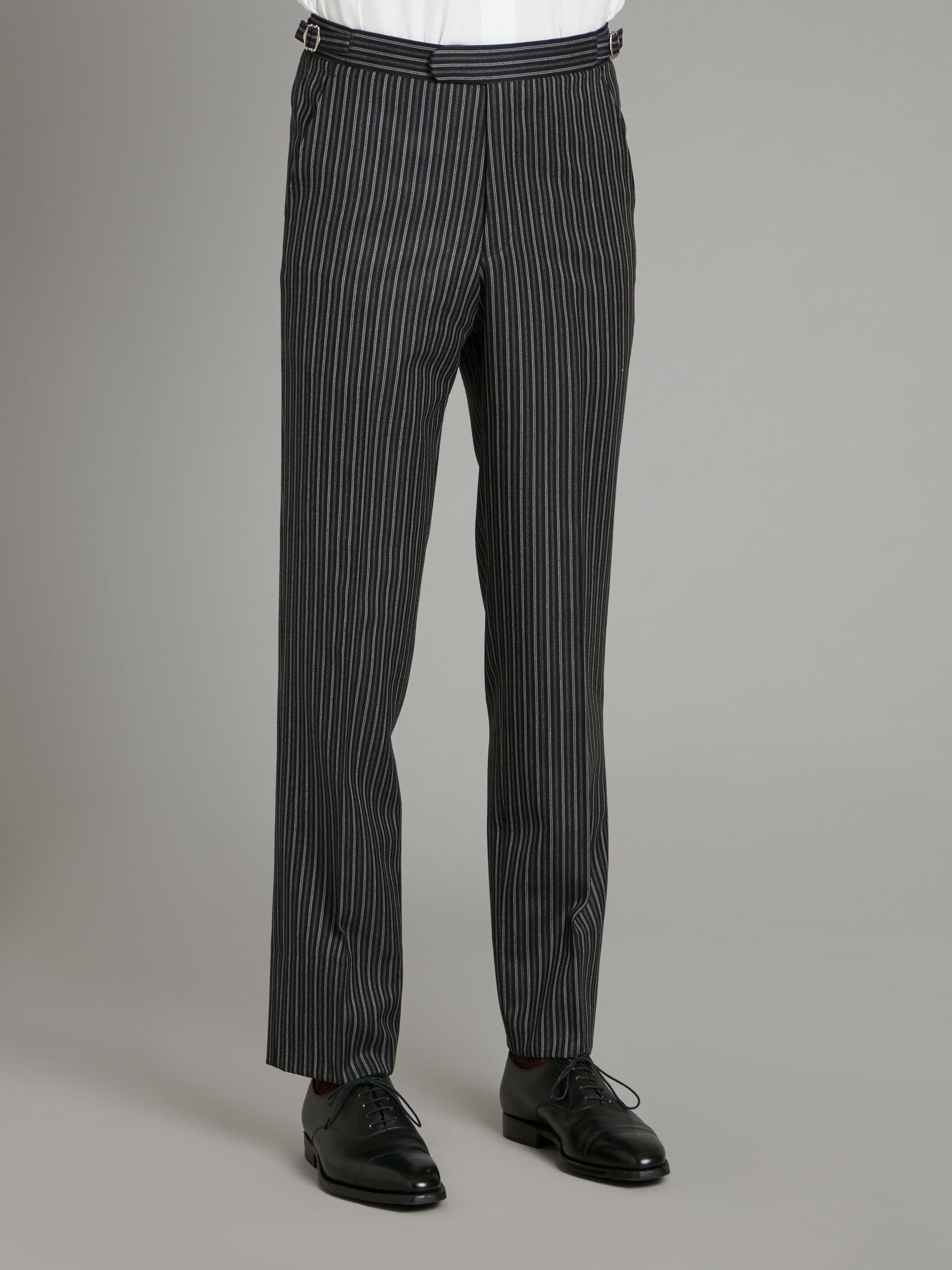 Flat Front Morning Trousers - Classic Striped