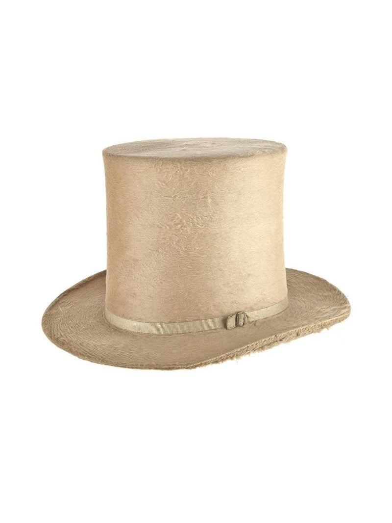 Antique Top Hat, White Gold Beaver Fur - Main Image