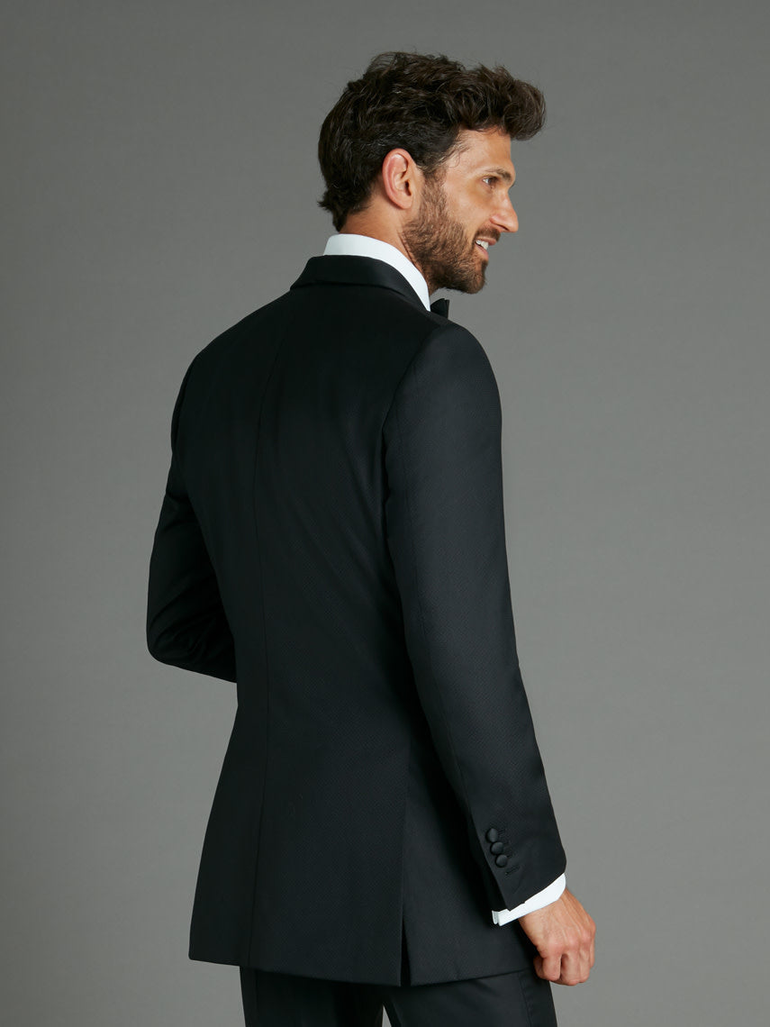 Luxury Whittaker Dinner Jacket - Black Wool/Silk